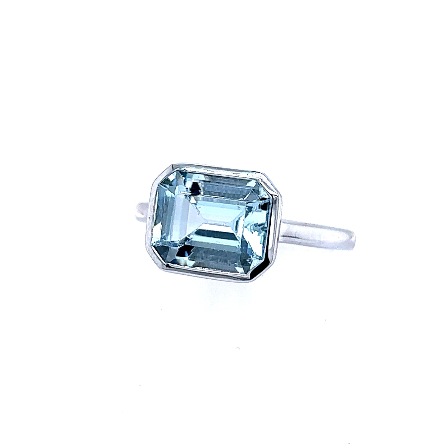 Natural Aquamarine Ring 6.5 14k White Gold 3.21 TCW Certified $2,190 221344 - Certified Fine Jewelry