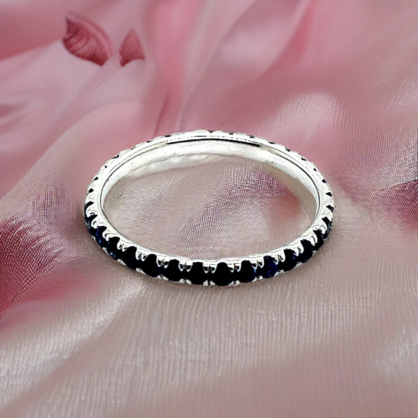 Natural Blue Sapphire Ring 6.5 14k W Gold 0.66 TCW Certified $1,190 217007 - Certified Fine Jewelry