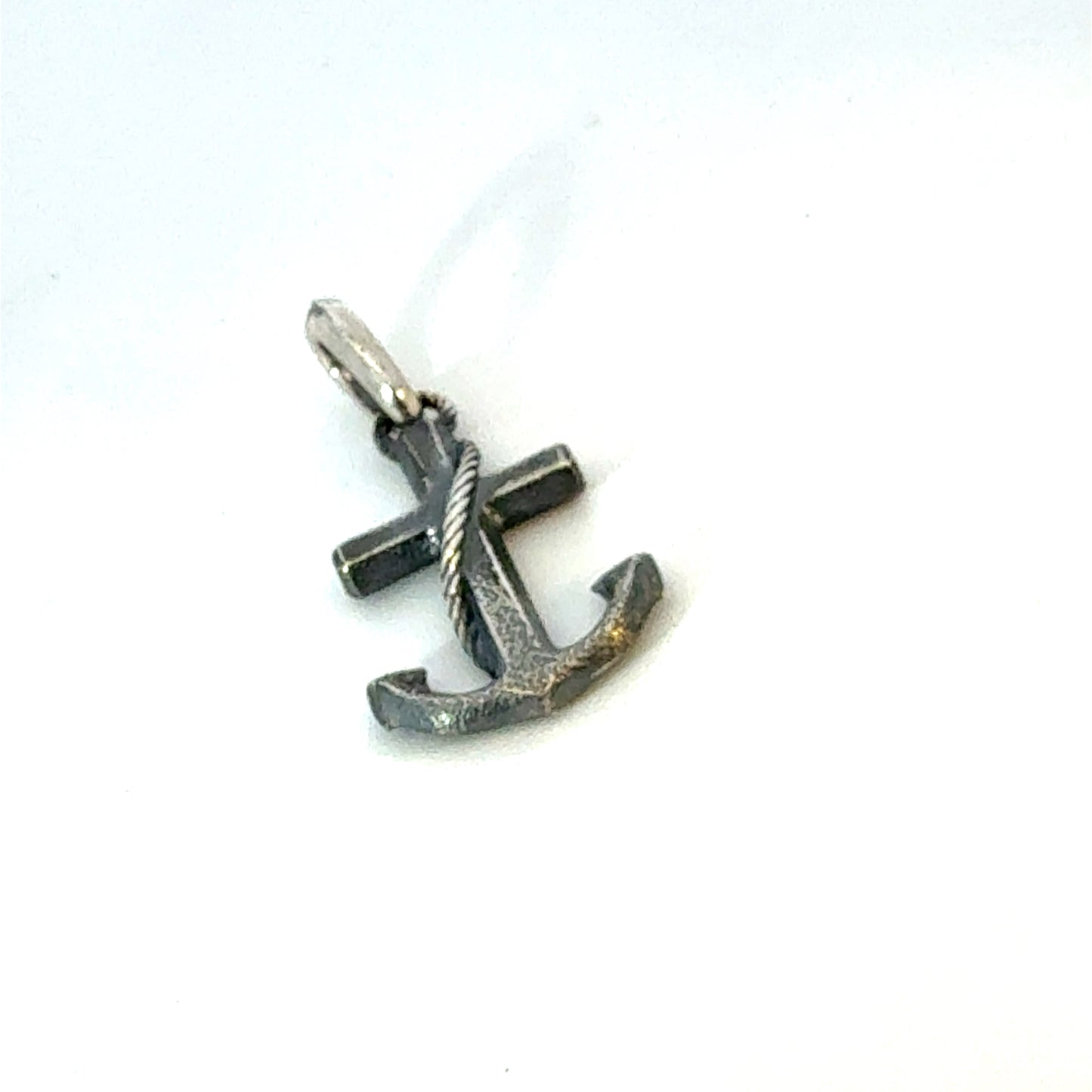 David Yurman Maritime Anchor Pendant Sterling Silver Estate DY632