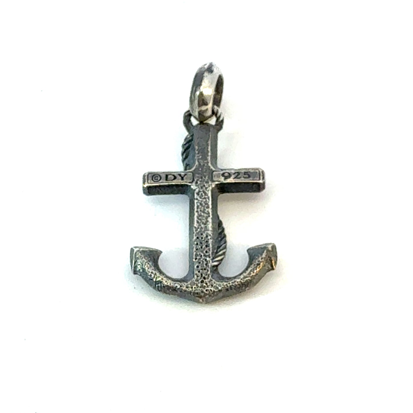 David Yurman Maritime Anchor Pendant Sterling Silver Estate DY632