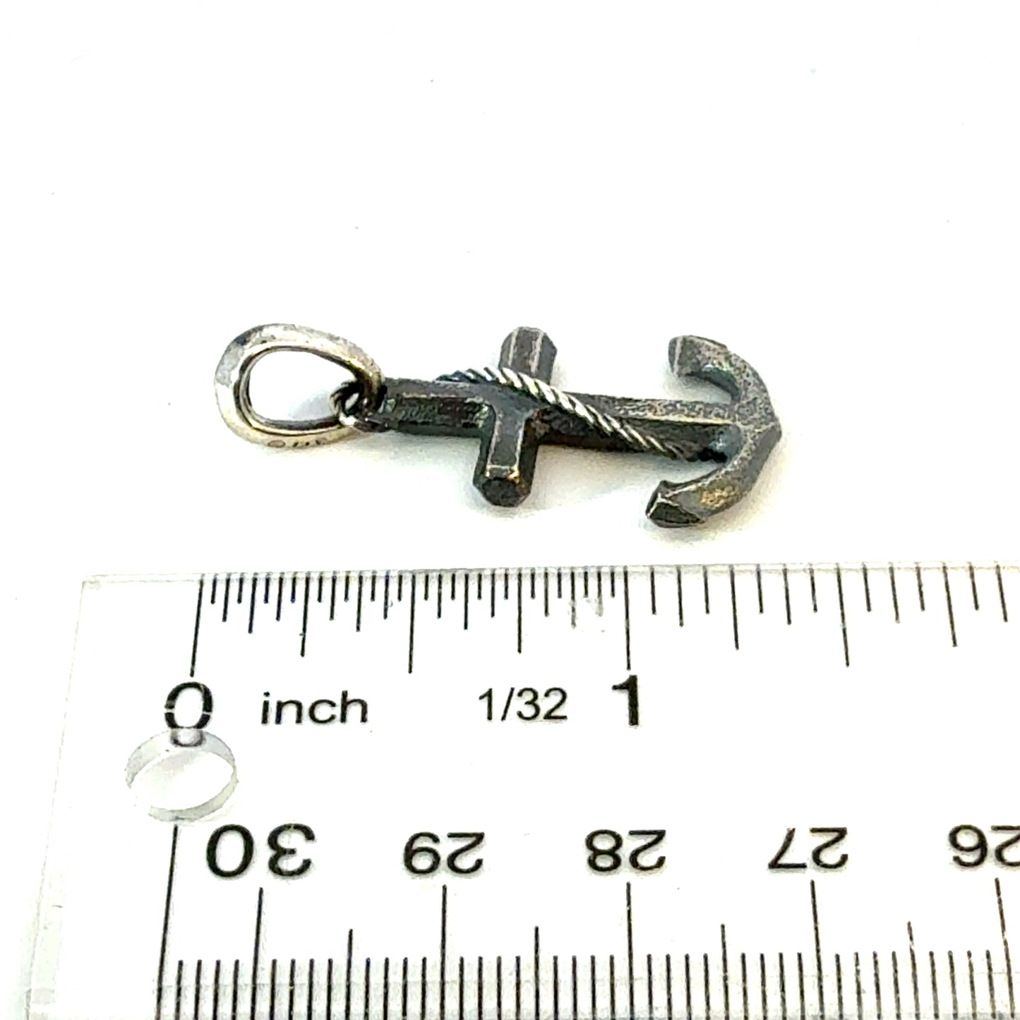 David Yurman Maritime Anchor Pendant Sterling Silver Estate DY632