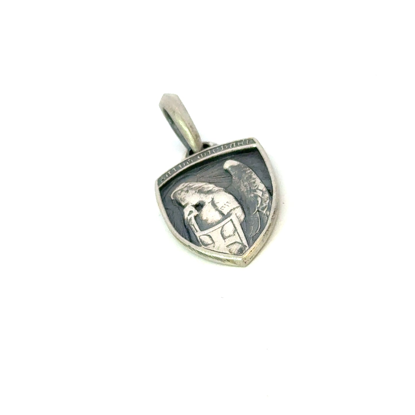 David Yurman St. Micheal Amulet Pendant Sterling Silver Estate DY655