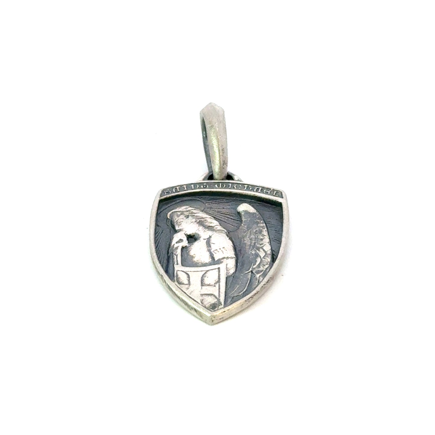 David Yurman St. Micheal Amulet Pendant Sterling Silver Estate DY655