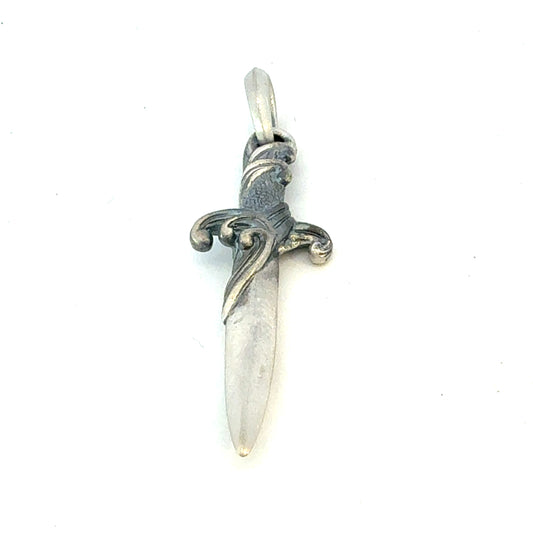 David Yurman Dagger Amulet Pendant Sterling Silver Estate DY699
