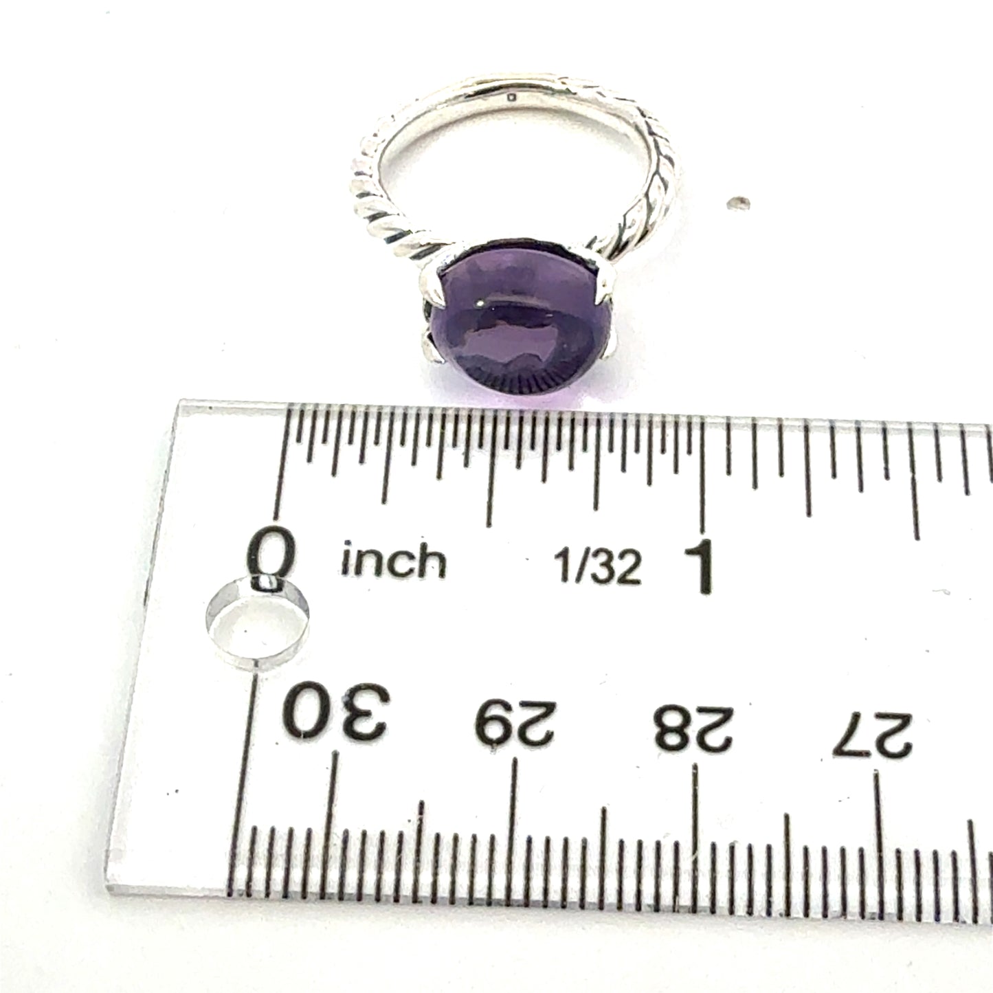 David Yurman Amethyst Ring Size 7 Silver Estate DY744