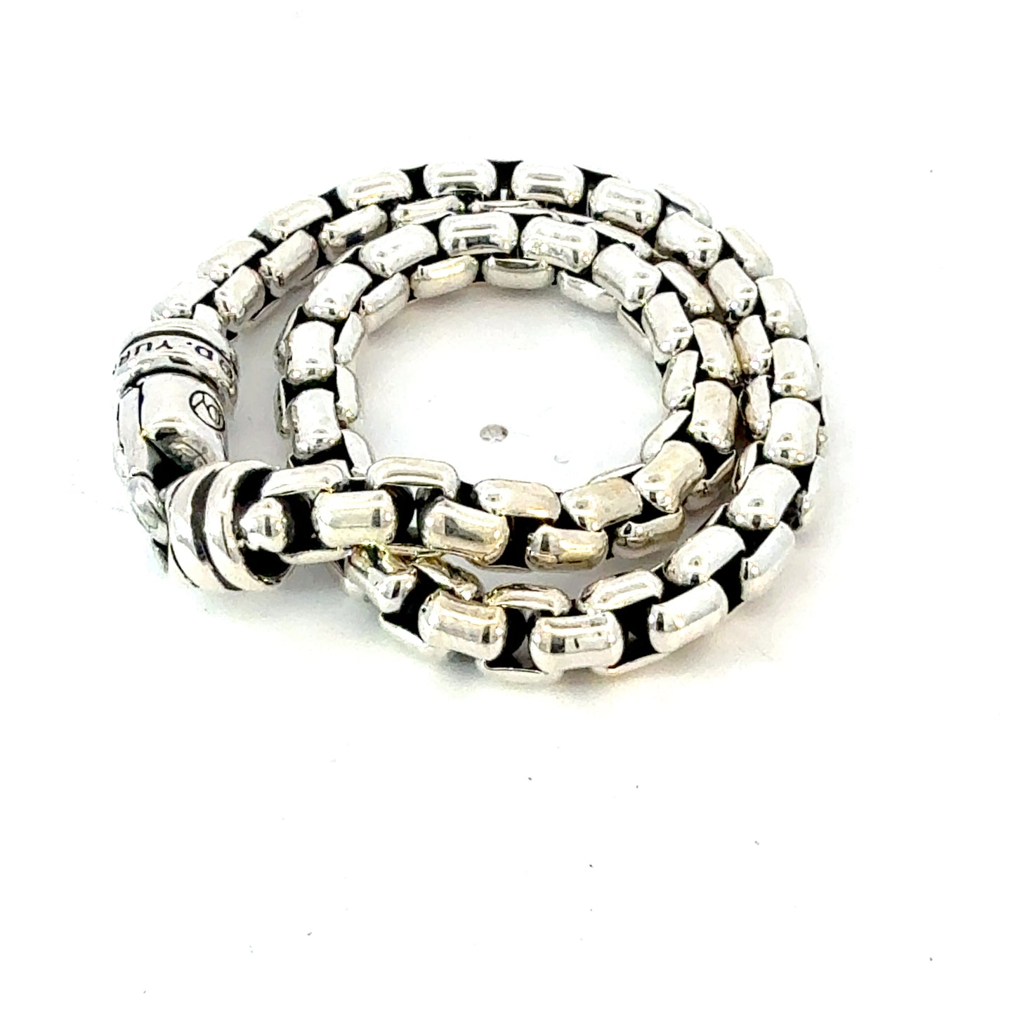 David Yurman Men Bracelet Size 8" Sterling Silver Estate DY779