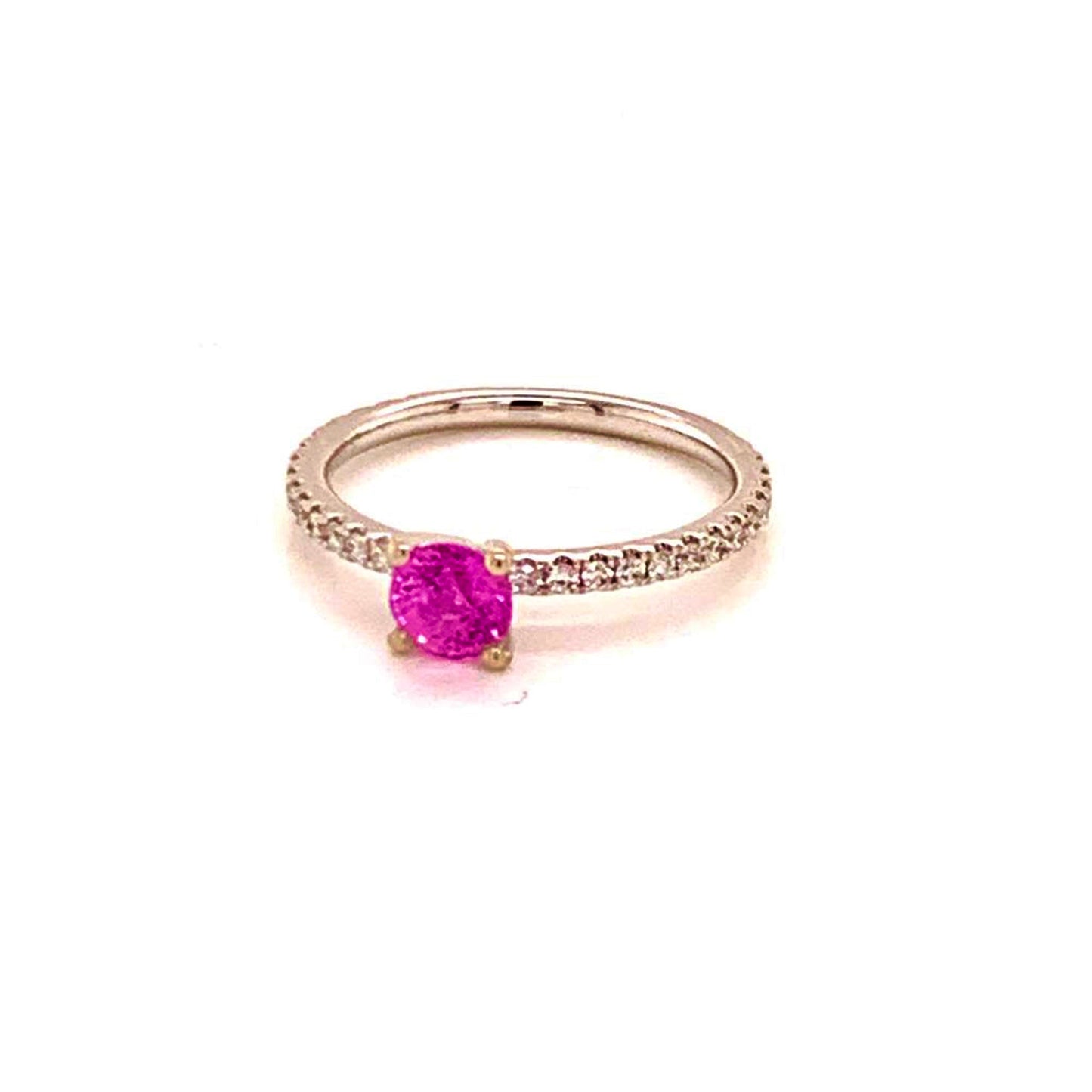 Diamond Tourmaline Rubellite Ring 6.5 18k Gold 1.04 TCW Certified $1,550 821768 - Certified Fine Jewelry