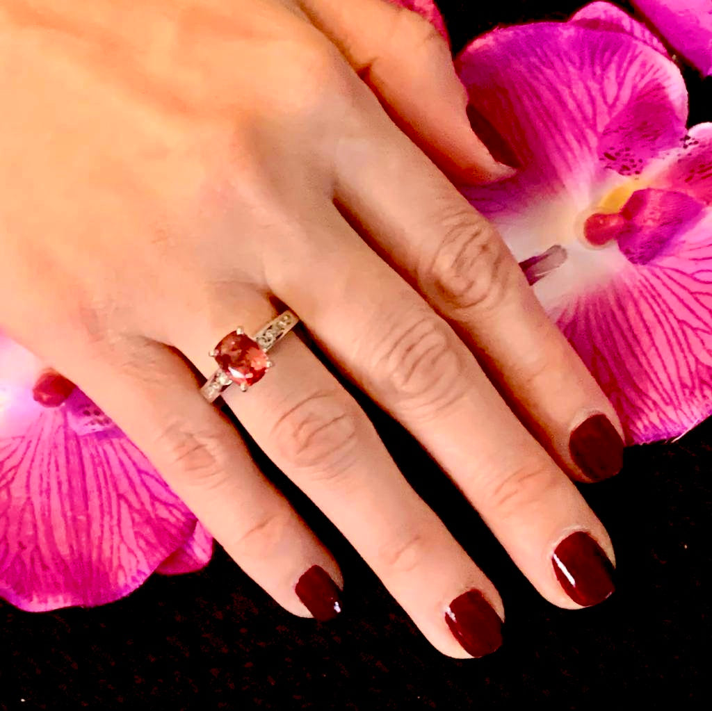 Diamond Rubellite Tourmaline Ring 3 TCW 14k Gold Certified $3,450 912277 - Certified Fine Jewelry