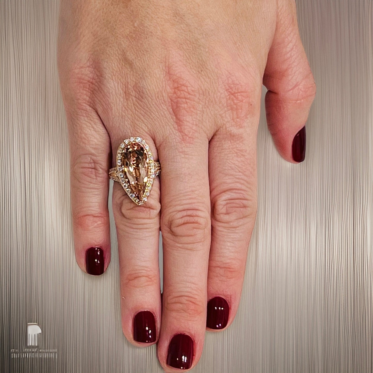Morganite Diamond Ring 14 KT 6.91 TCW Certified $5,950 016633 - Certified Fine Jewelry