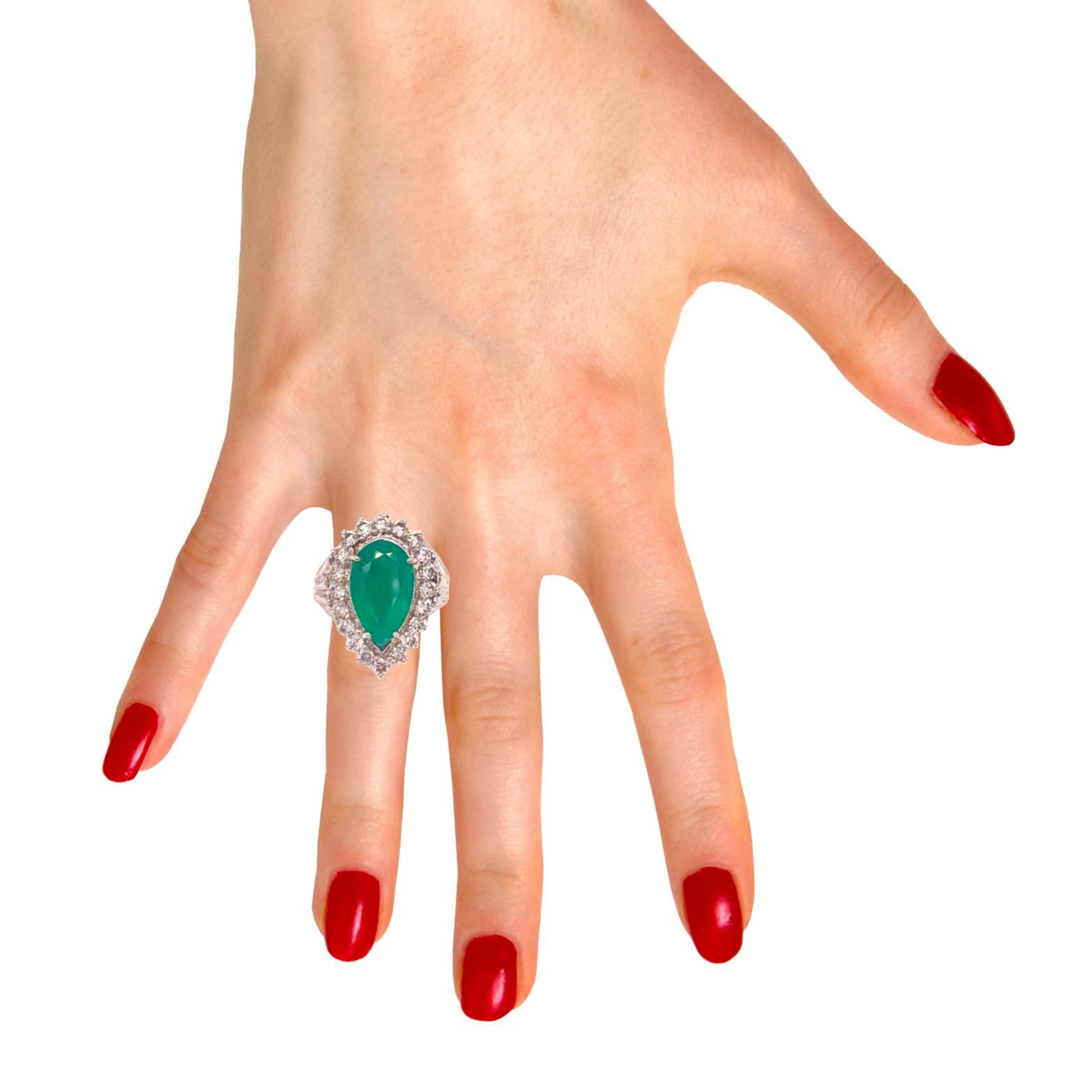 Diamond Emerald Ring 7.50 TCW 18 KT GIA Certified $8,950 915169 - Certified Fine Jewelry
