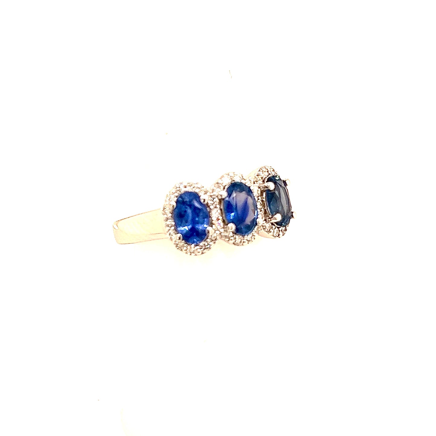 Natural Sapphire Diamond Ring 7 14k W Gold 1.67 TCW Certified $4,975 218113 - Certified Fine Jewelry