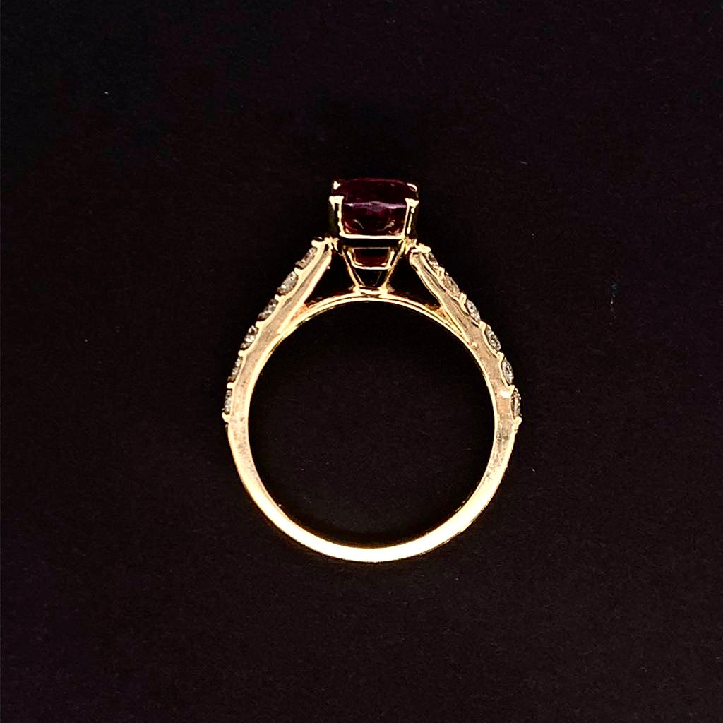 Diamond Purple Sapphire Ring 2 CT 14k Gold Certified $4,925 Women 915192 - Certified Fine Jewelry