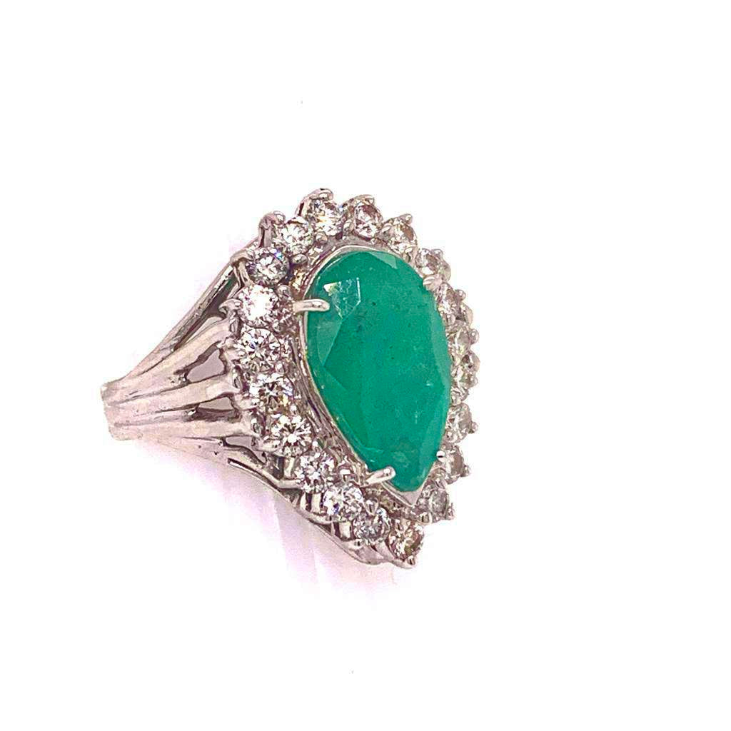 Diamond Emerald Ring 7.50 TCW 18 KT GIA Certified $8,950 915169 - Certified Fine Jewelry
