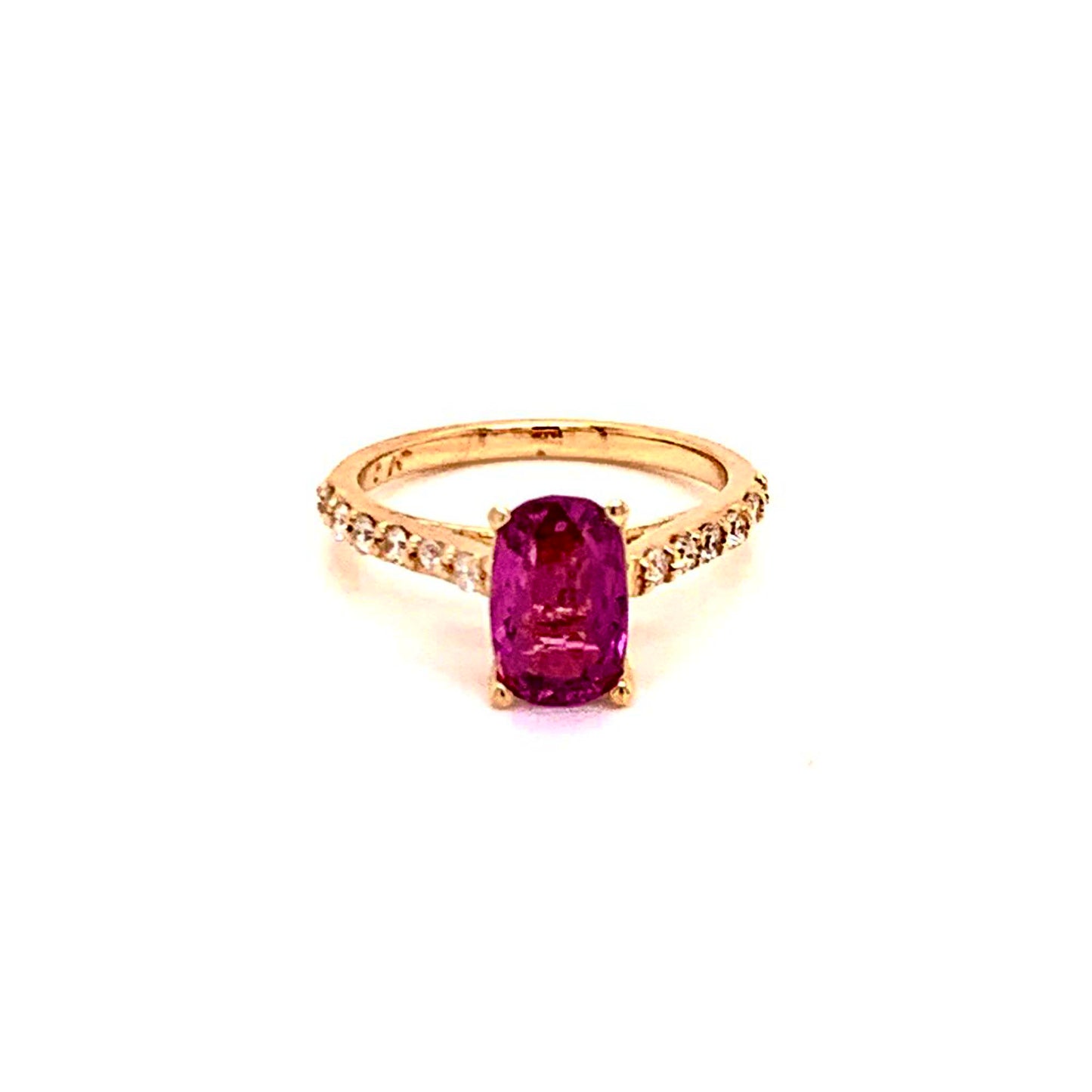 Diamond Purple Sapphire Ring 2 CT 14k Gold Certified $4,925 Women 915192 - Certified Fine Jewelry