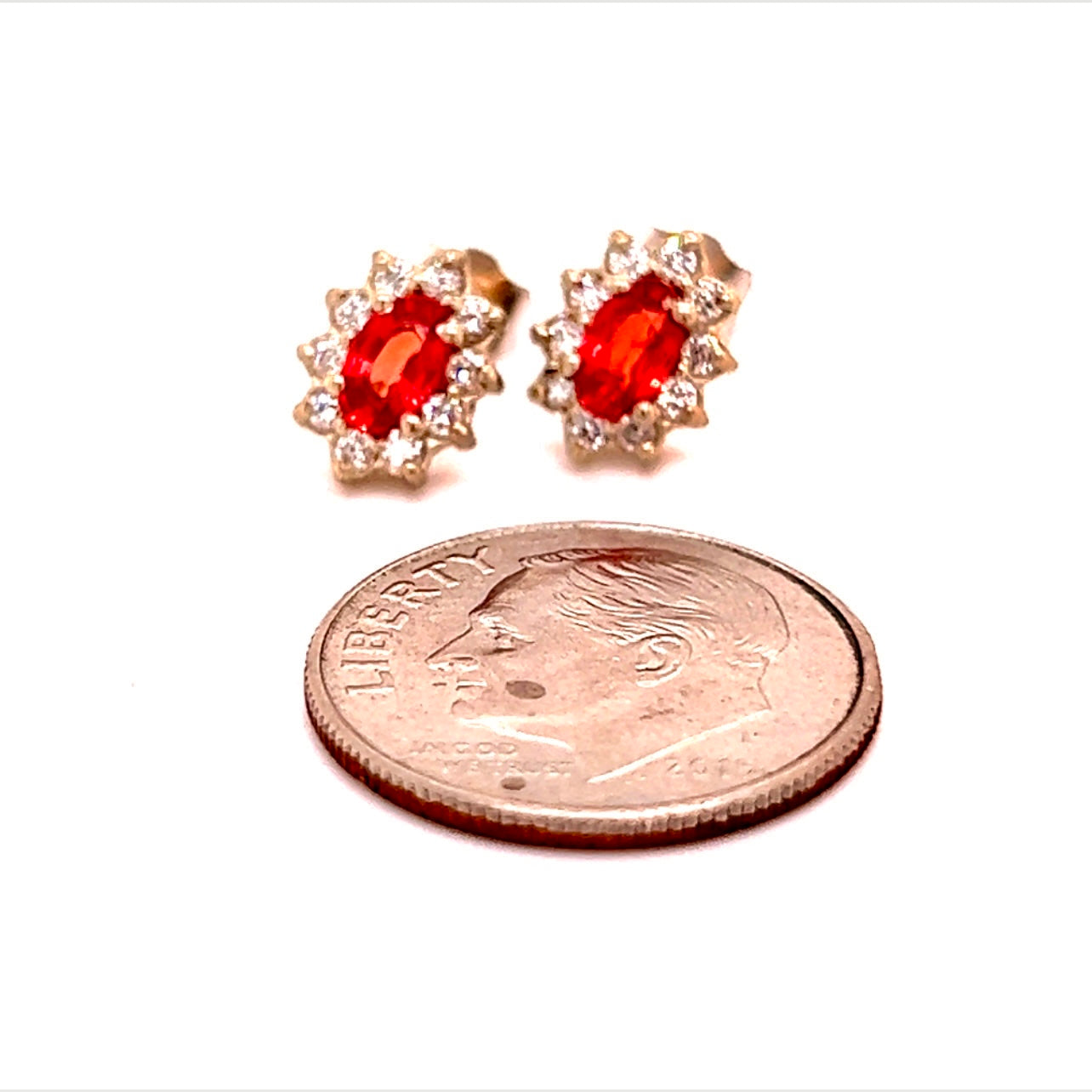 Natural Sapphire Diamond Stud Earrings 14k Gold 0.70 TCW Certified $2,450 215608 - Certified Fine Jewelry