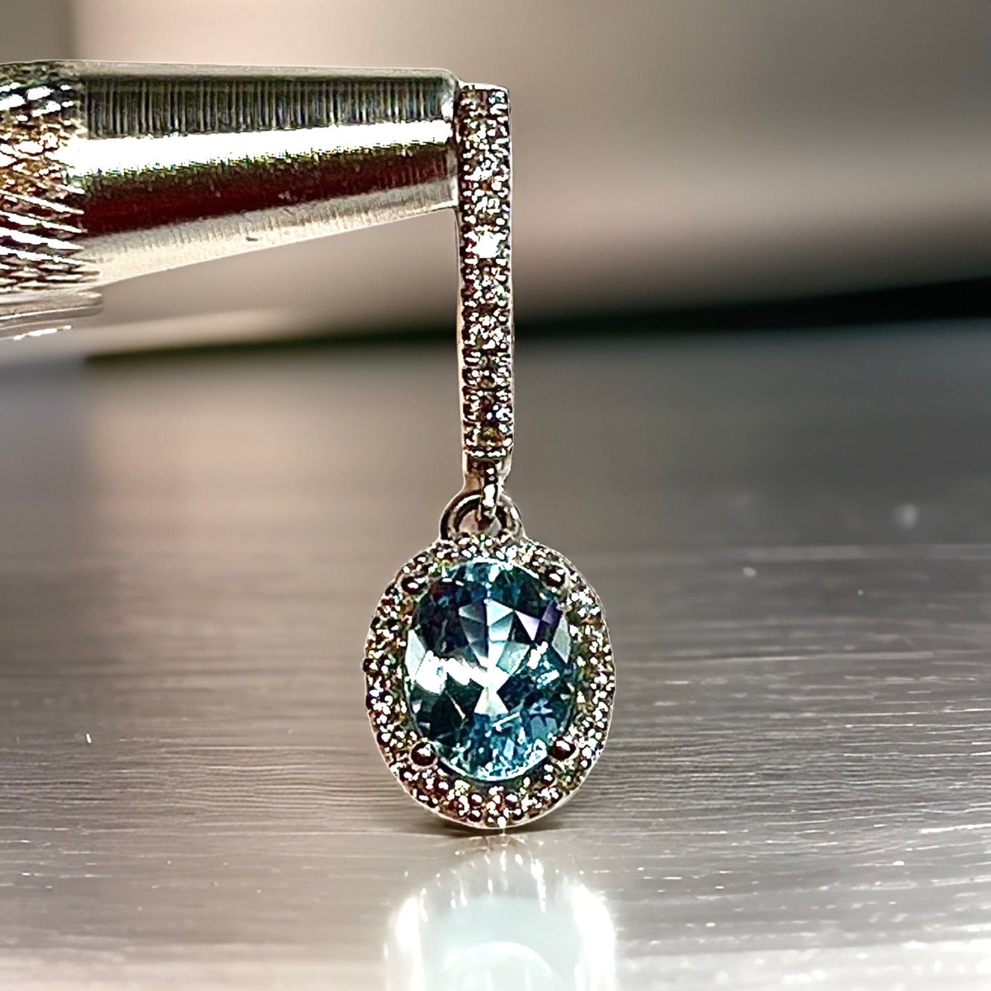 Natural Aquamarine Diamond Dangle Earrings 14k W Gold 2.55 TCW Certified $4,950 211358 - Certified Fine Jewelry