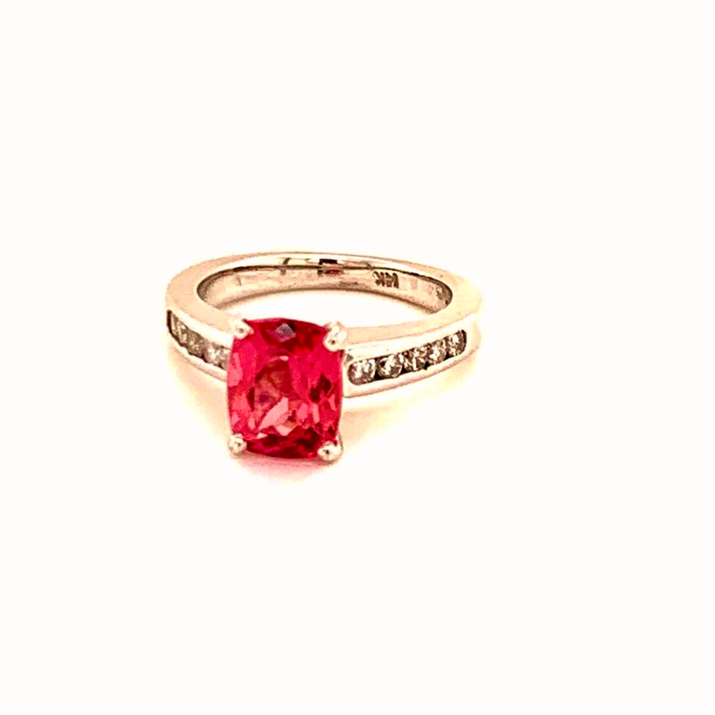 Diamond Rubellite Tourmaline Ring 3 TCW 14k Gold Certified $3,450 912277 - Certified Fine Jewelry