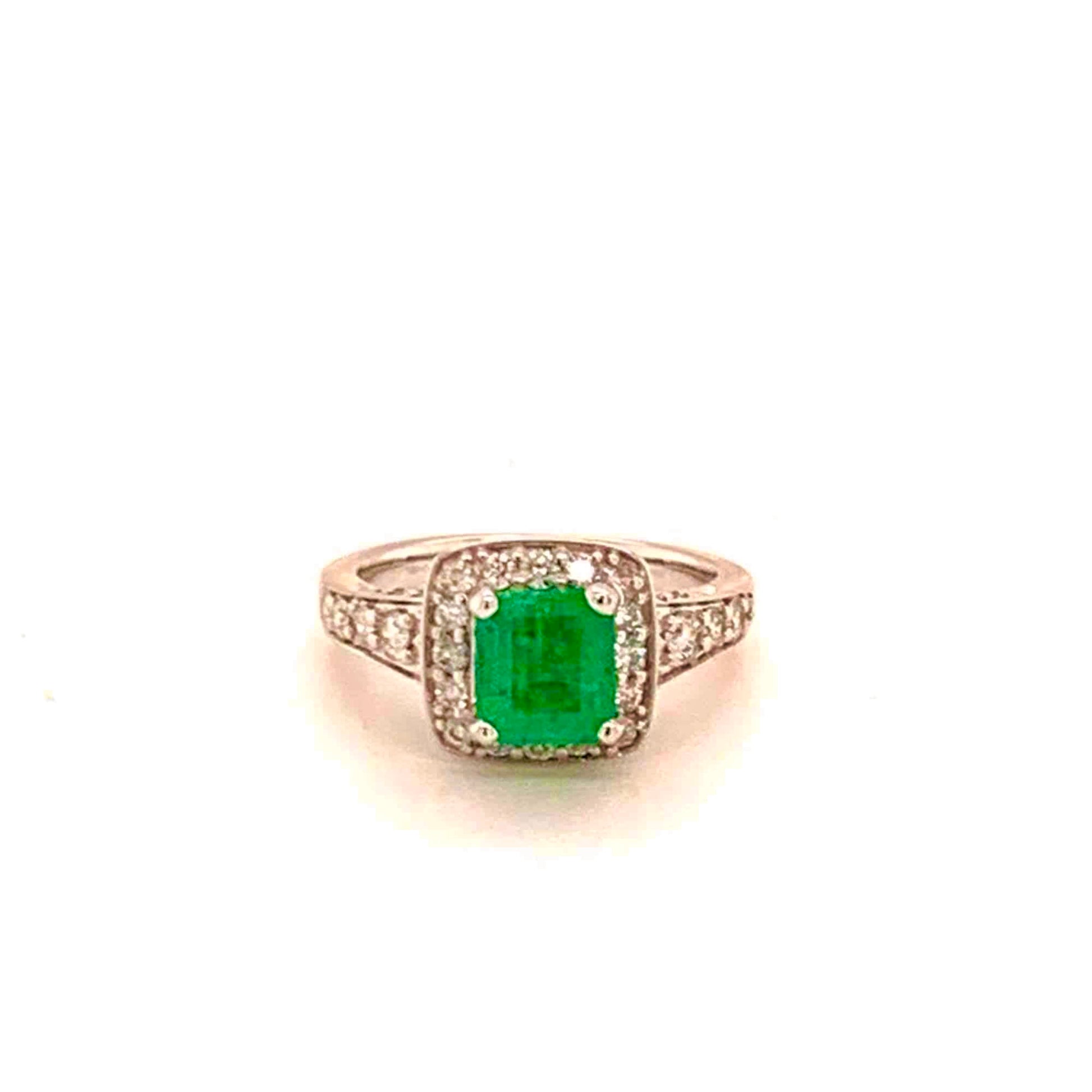 Diamond Emerald Ring 14k Gold 1.40 TCW Certified $4,950 920938 - Certified Fine Jewelry