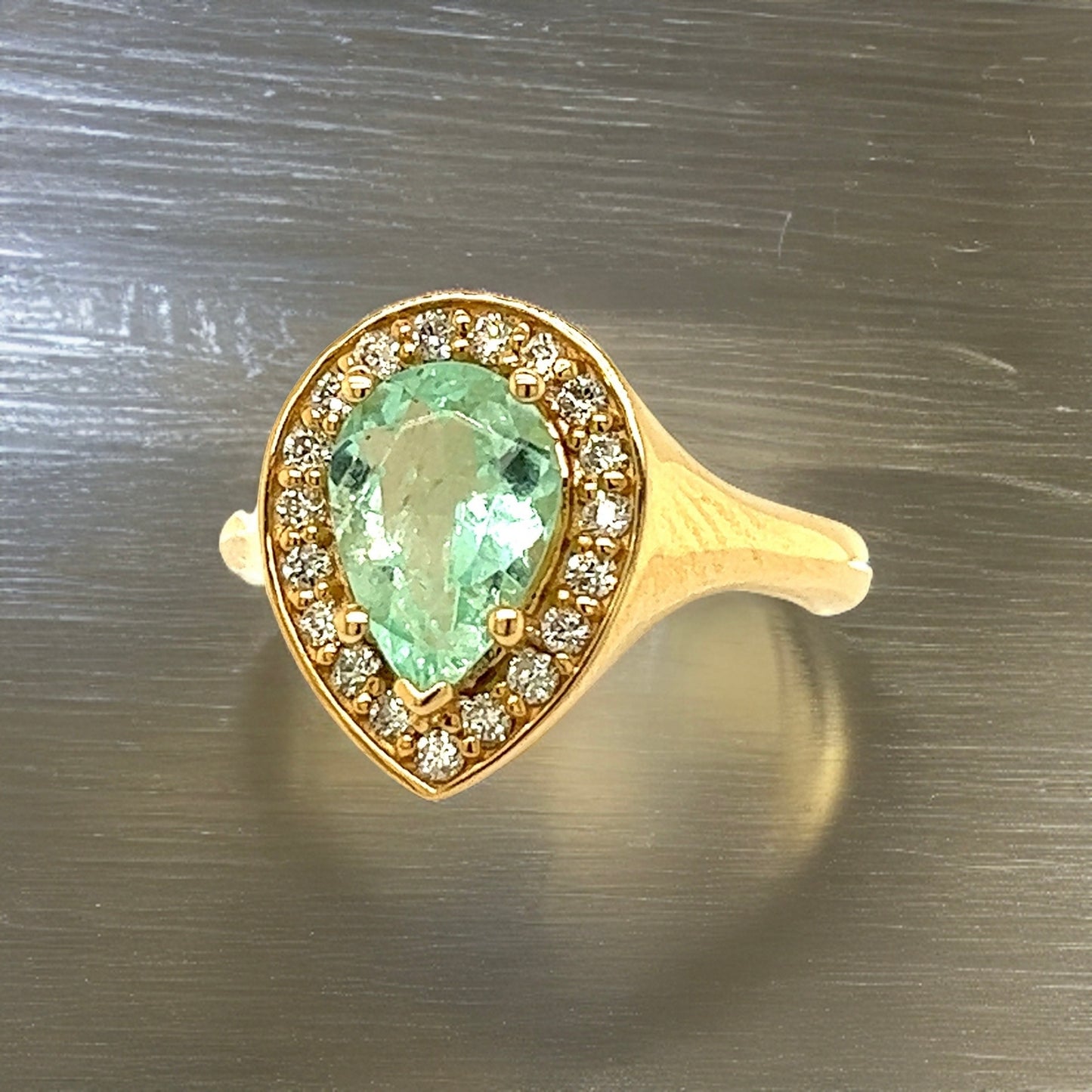 Natural Emerald Diamond Ring Size 6.5 14k Y Gold 1.74 TCW Certified $4,950 216677 - Certified Fine Jewelry