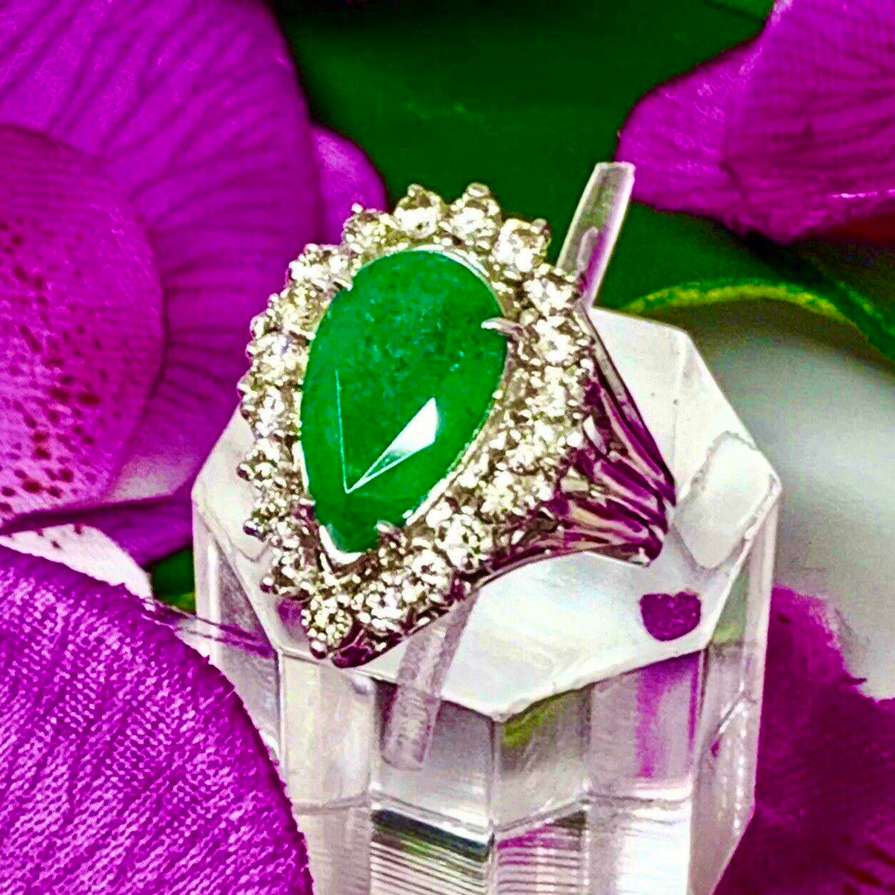 Diamond Emerald Ring 7.50 TCW 18 KT GIA Certified $8,950 915169 - Certified Fine Jewelry