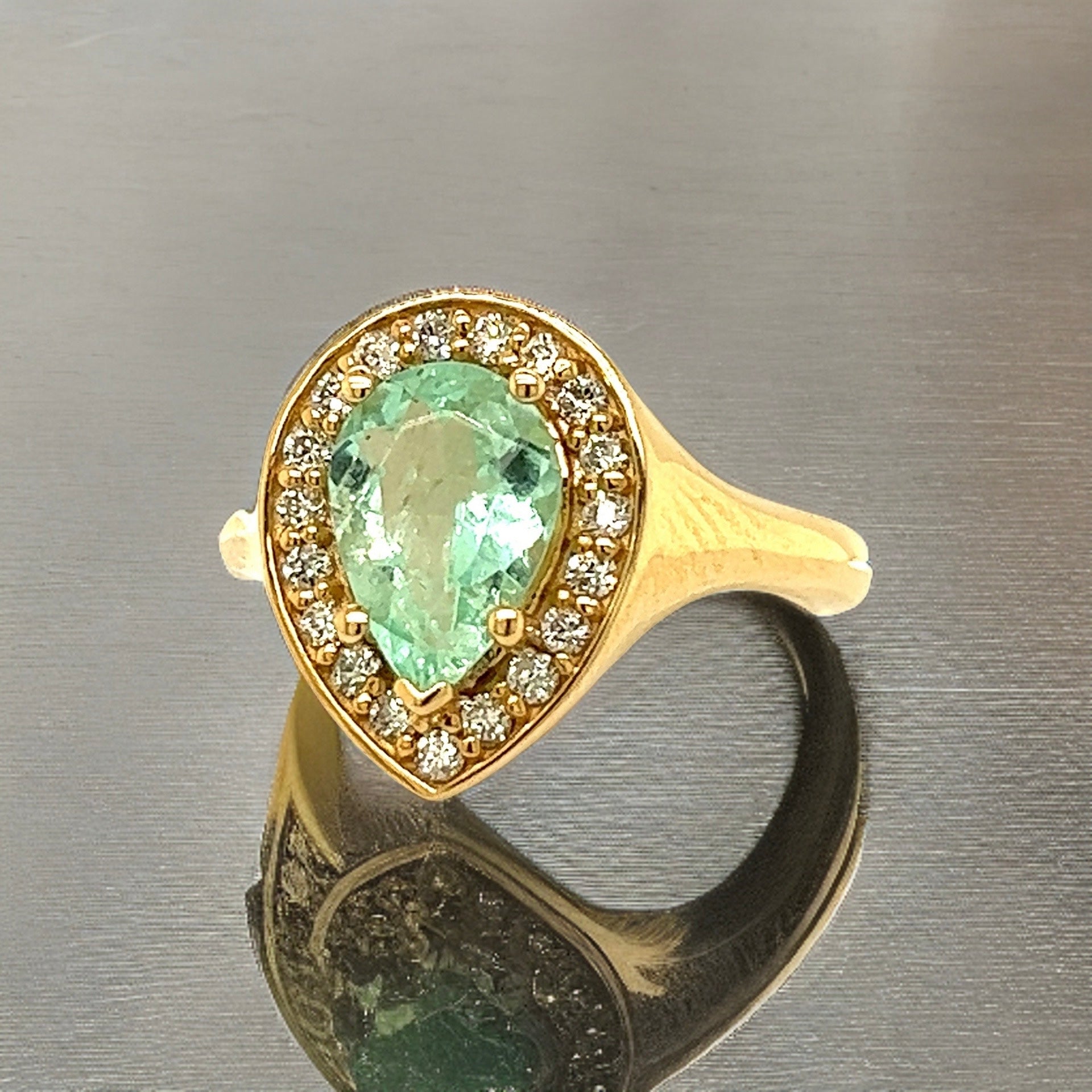 Natural Emerald Diamond Ring Size 6.5 14k Y Gold 1.74 TCW Certified $4,950 216677 - Certified Fine Jewelry