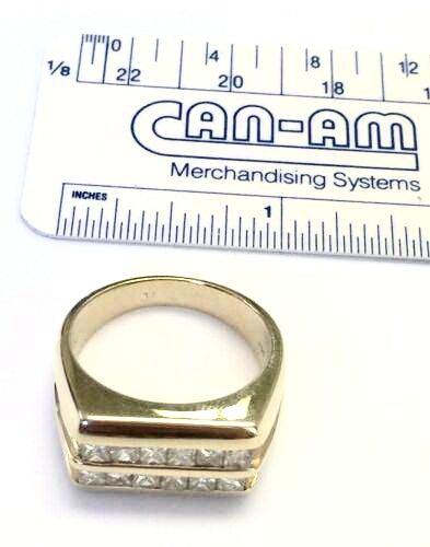Diamond Ring 14k Gold 2 CTS Princess Cut Unisex Certified $4,200 606238 - Certified Fine Jewelry
