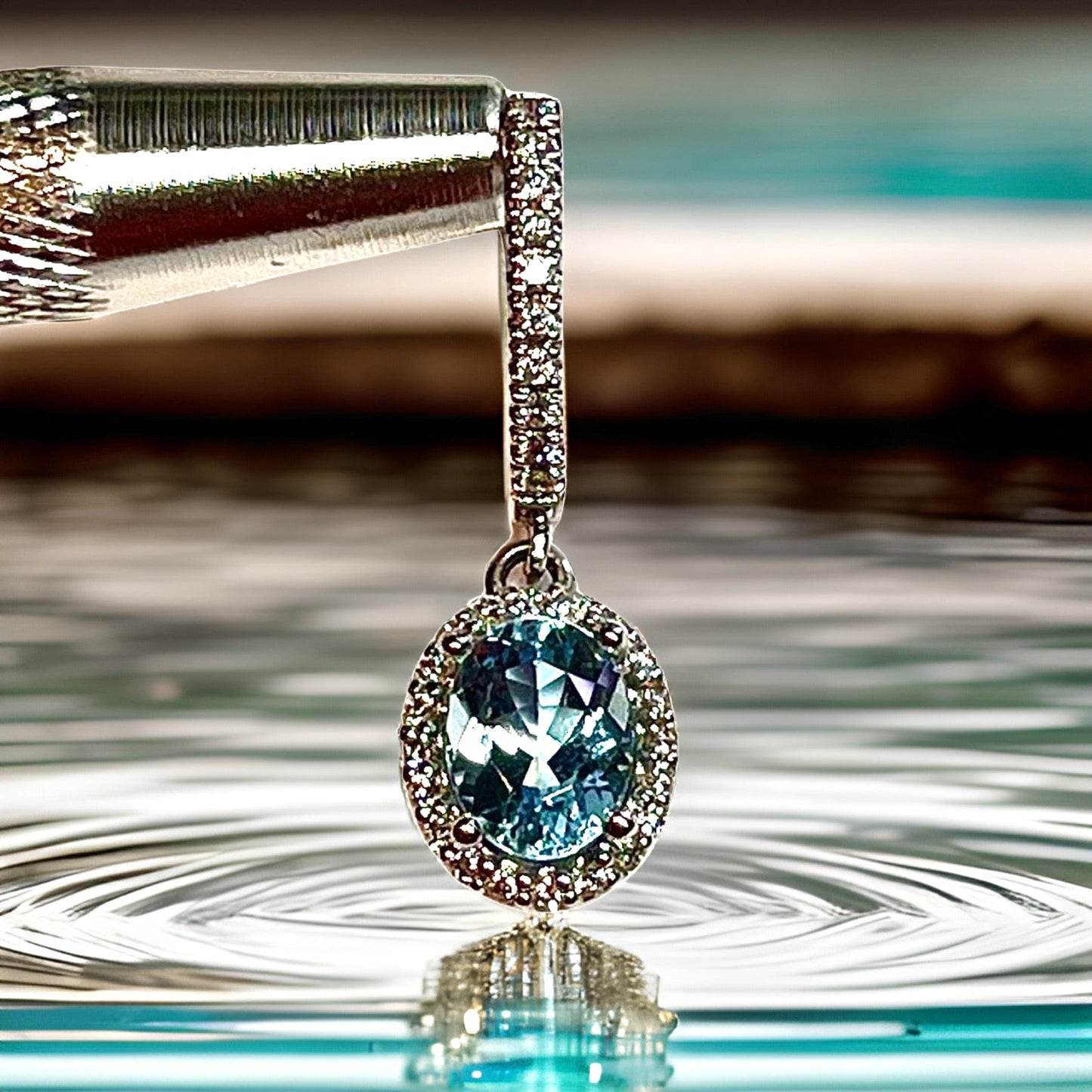 Natural Aquamarine Diamond Dangle Earrings 14k W Gold 2.55 TCW Certified $4,950 211358 - Certified Fine Jewelry