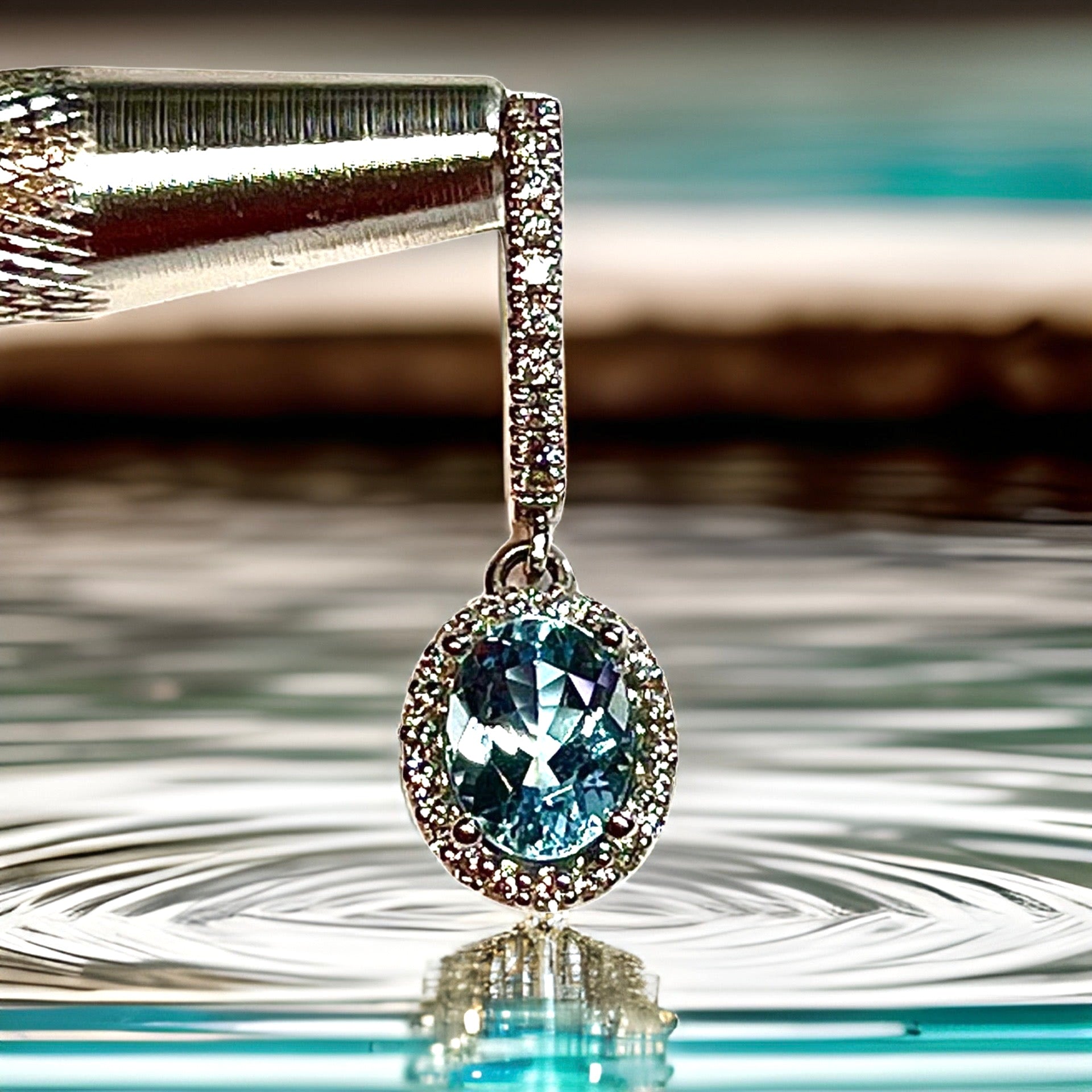 Natural Aquamarine Diamond Dangle Earrings 14k W Gold 2.55 TCW Certified $4,950 211358 - Certified Fine Jewelry