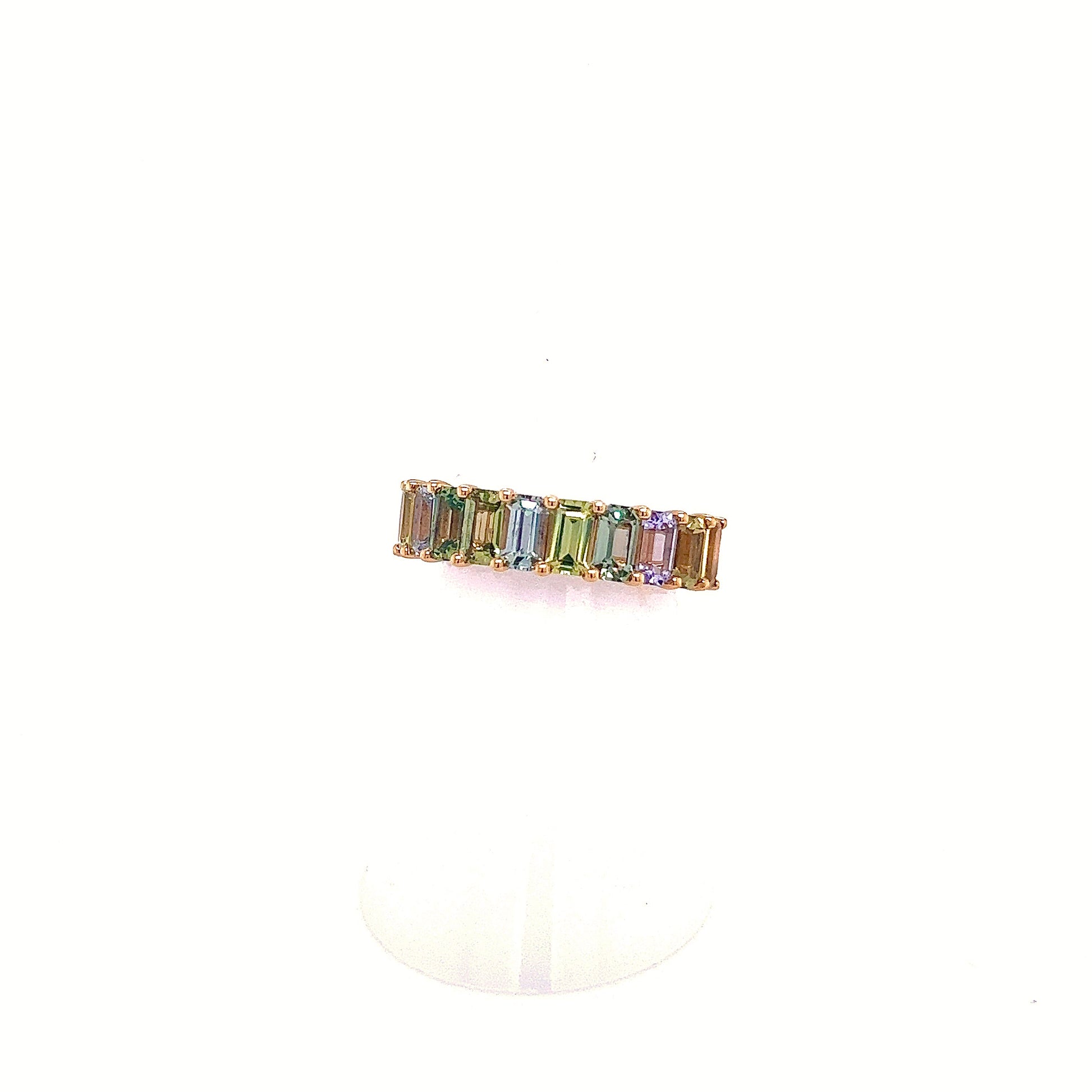 Natural Multicolored Sapphire Ring Size 6.5 14k Y Gold 5.28 TCW Certified $3,950 217066 - Certified Fine Jewelry