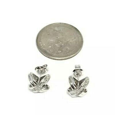 Diamond Stud Earrings 14k Gold"X" Certified $995 820694 - Certified Fine Jewelry
