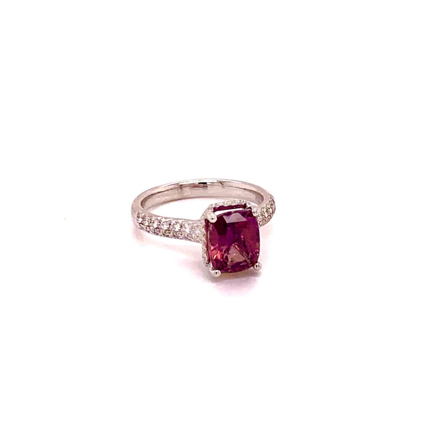 Diamond Sapphire Ring 18k Gold WG Women 3.027 Ct Certified $3950 913126 - Certified Fine Jewelry