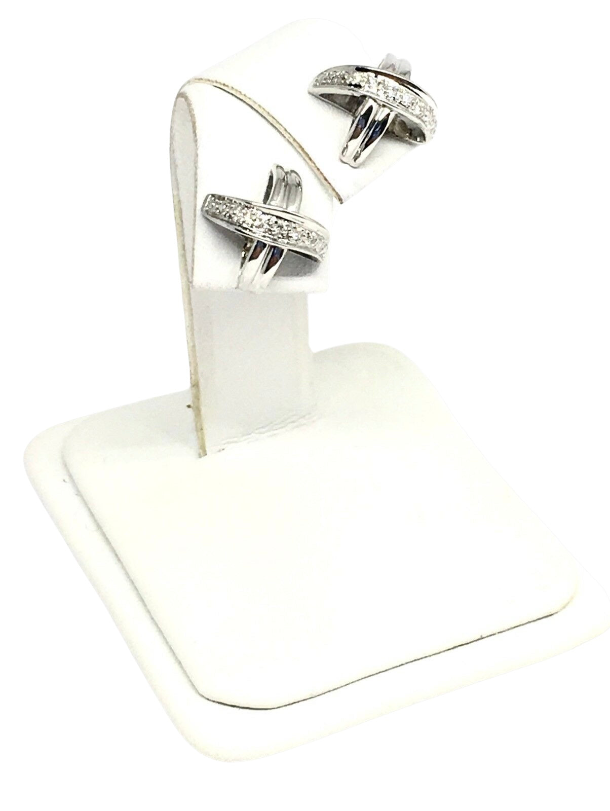 Diamond Stud Earrings 14k Gold"X" Certified $995 820694 - Certified Fine Jewelry