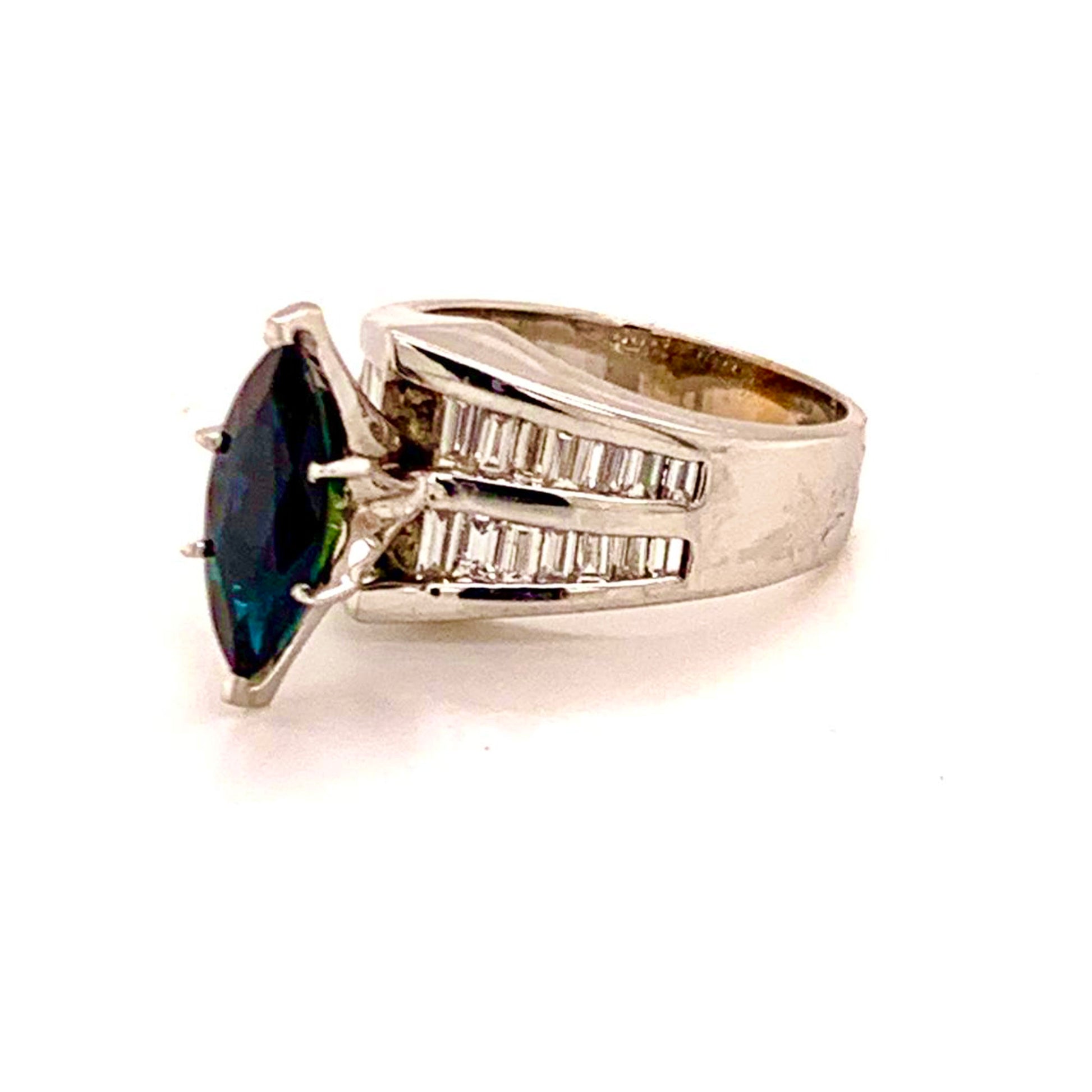 Diamond Sapphire Ring 14k Gold 2.60 TCW Women Certified $3,700 911204 - Certified Fine Jewelry