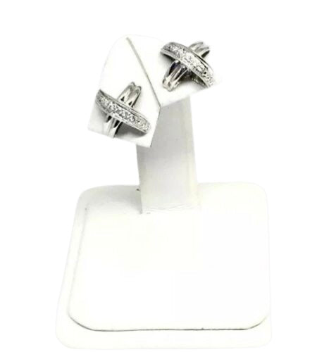 Diamond Stud Earrings 14k Gold"X" Certified $995 820694 - Certified Fine Jewelry