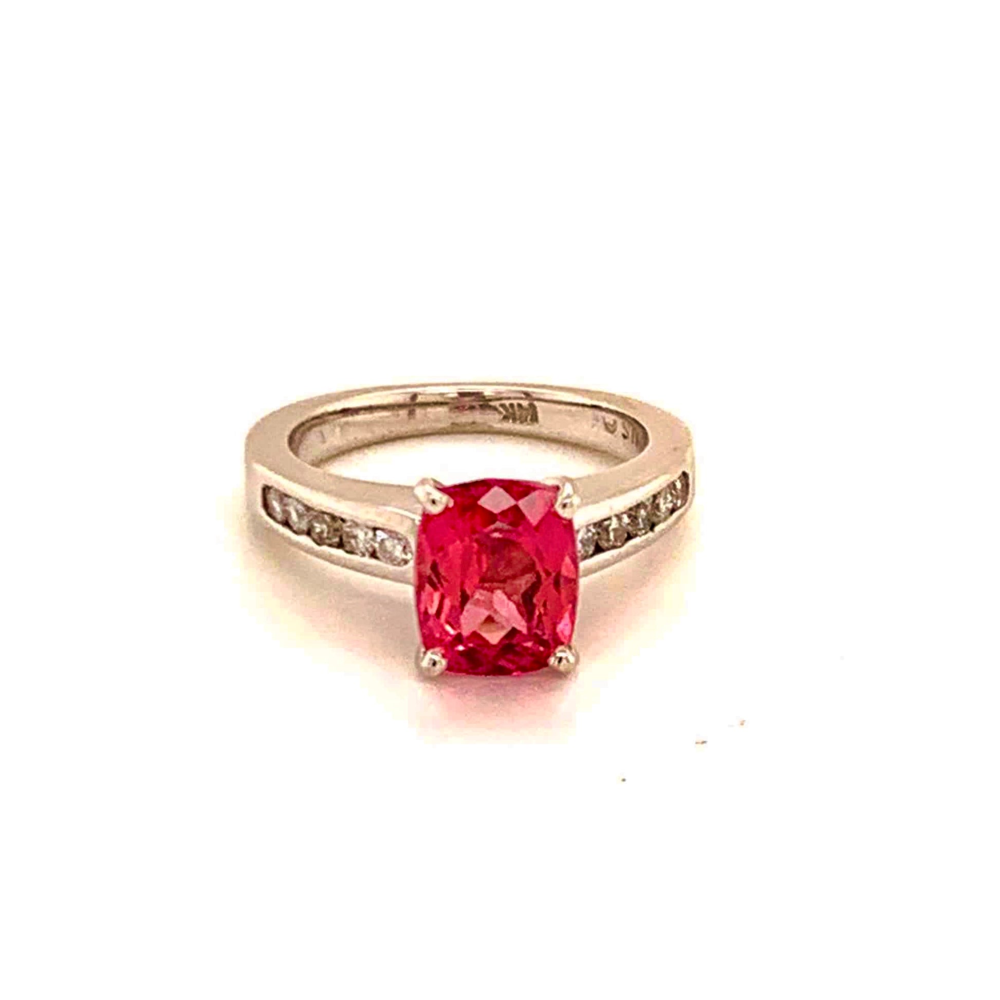 Diamond Rubellite Tourmaline Ring 3 TCW 14k Gold Certified $3,450 912277 - Certified Fine Jewelry