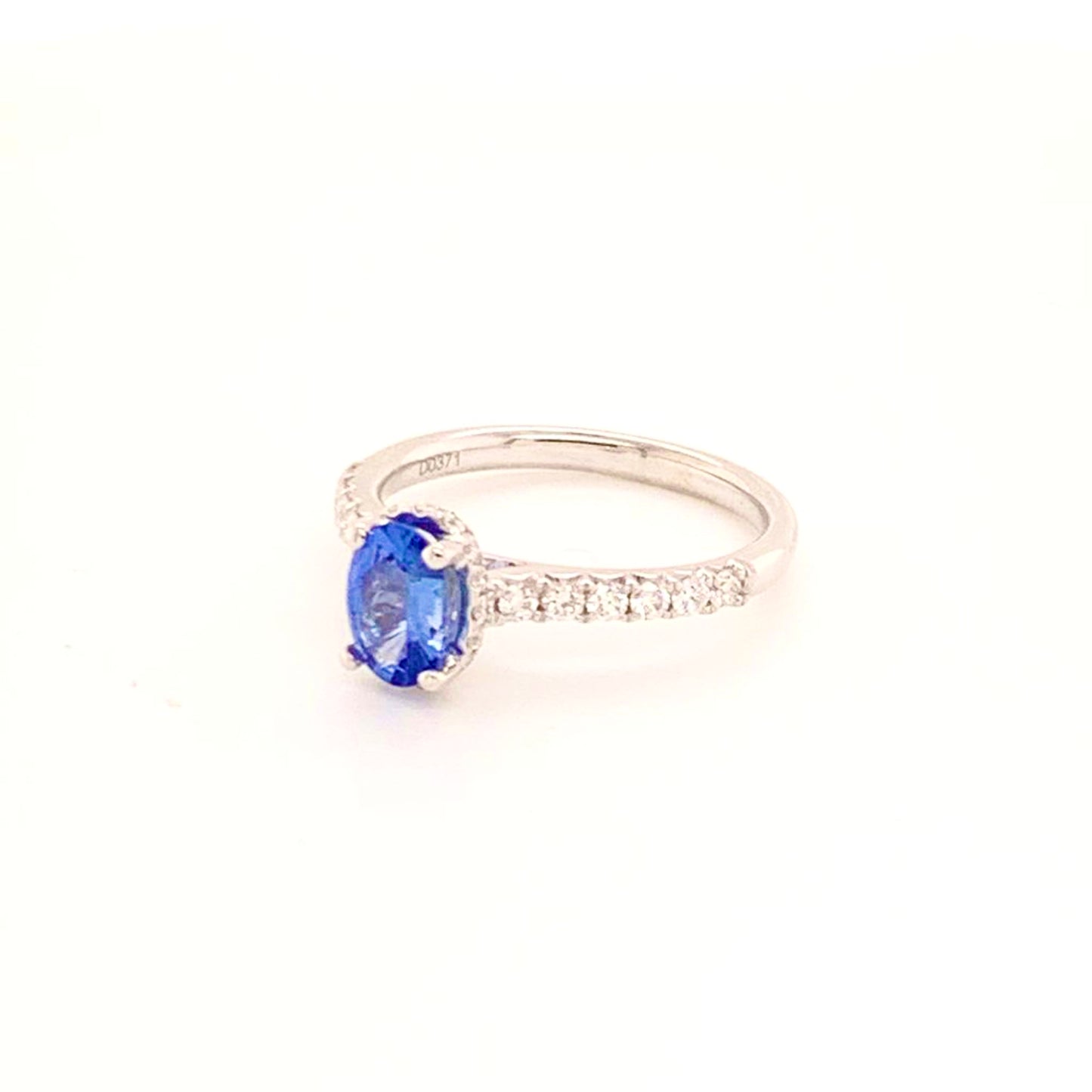 Diamond Sapphire Ring 18k Gold Women 1.725 TCW Certified $3990 913137 - Certified Fine Jewelry