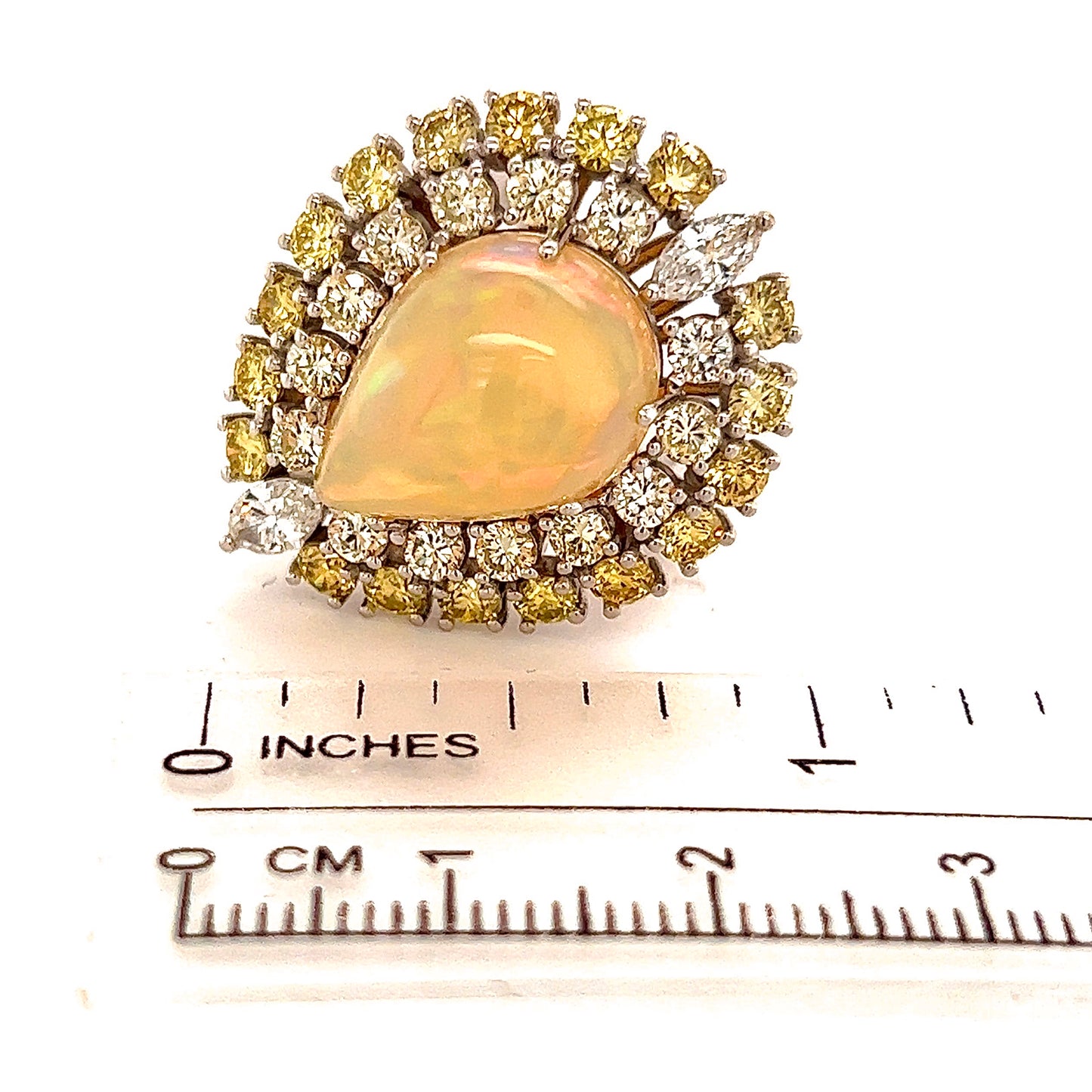 Natural White Opal Diamond Ring 14k Gold 11 TCW GIA Certified $12,950 210739 - Certified Fine Jewelry