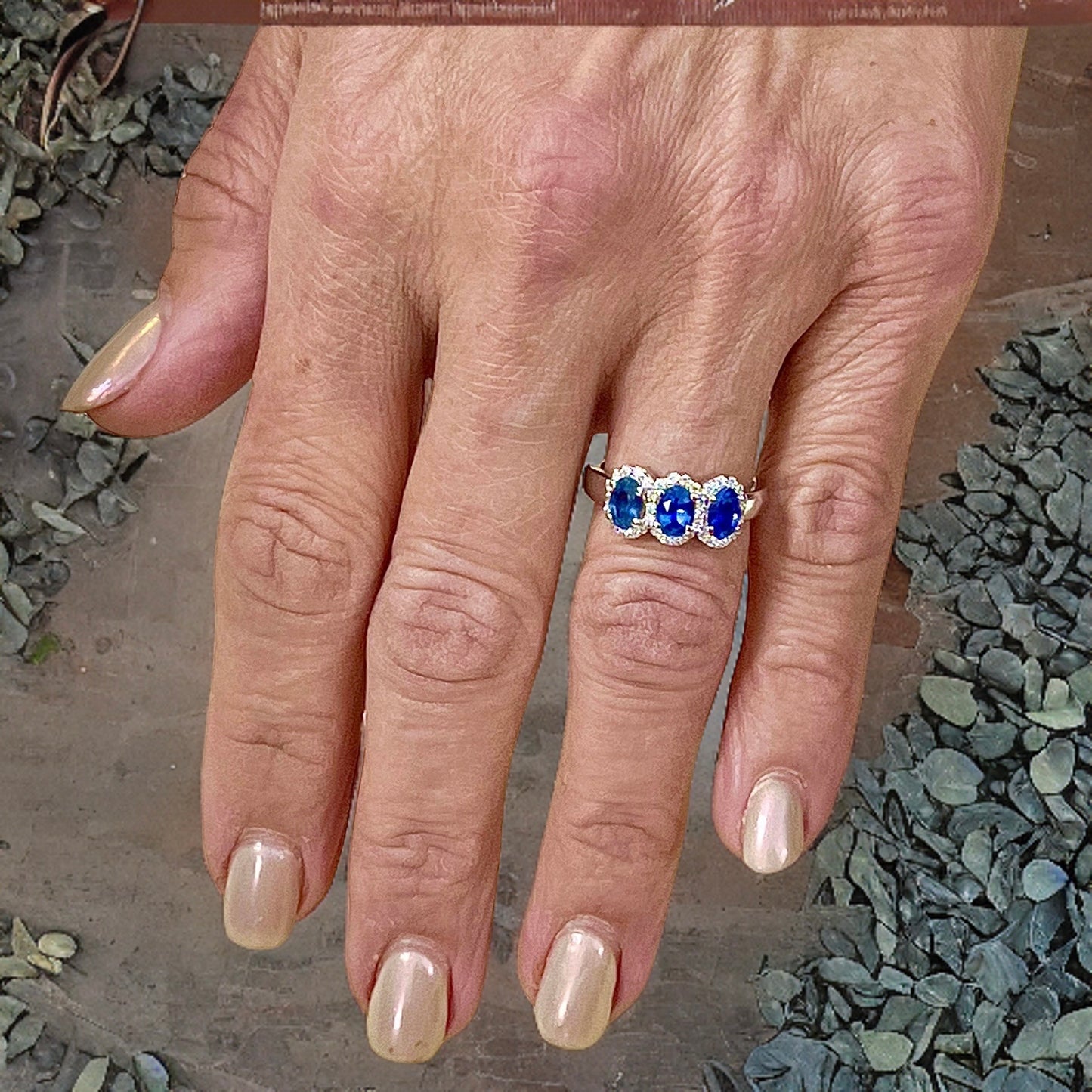 Natural Sapphire Diamond Ring 7 14k W Gold 1.67 TCW Certified $4,975 218113 - Certified Fine Jewelry