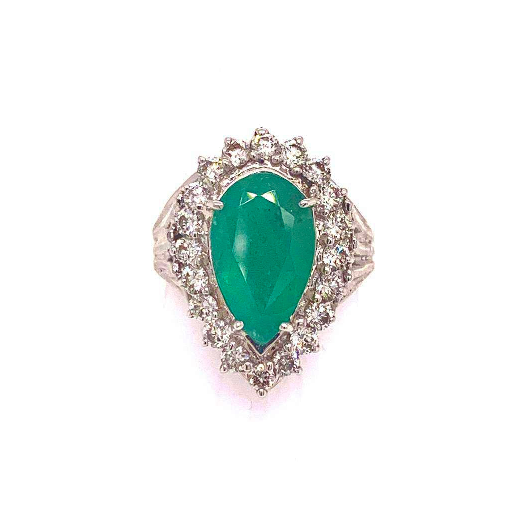 Diamond Emerald Ring 7.50 TCW 18 KT GIA Certified $8,950 915169 - Certified Fine Jewelry