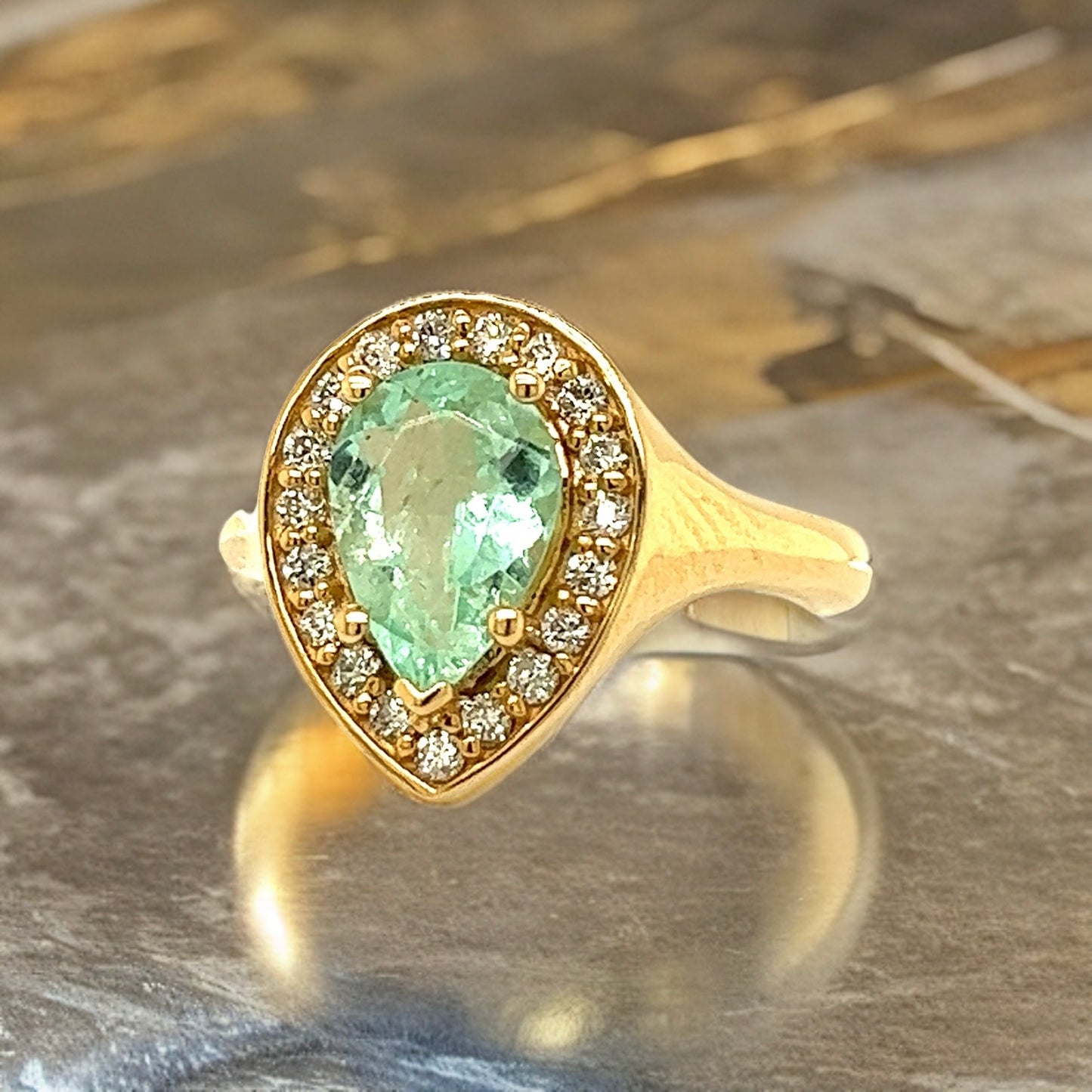 Natural Emerald Diamond Ring Size 6.5 14k Y Gold 1.74 TCW Certified $4,950 216677 - Certified Fine Jewelry