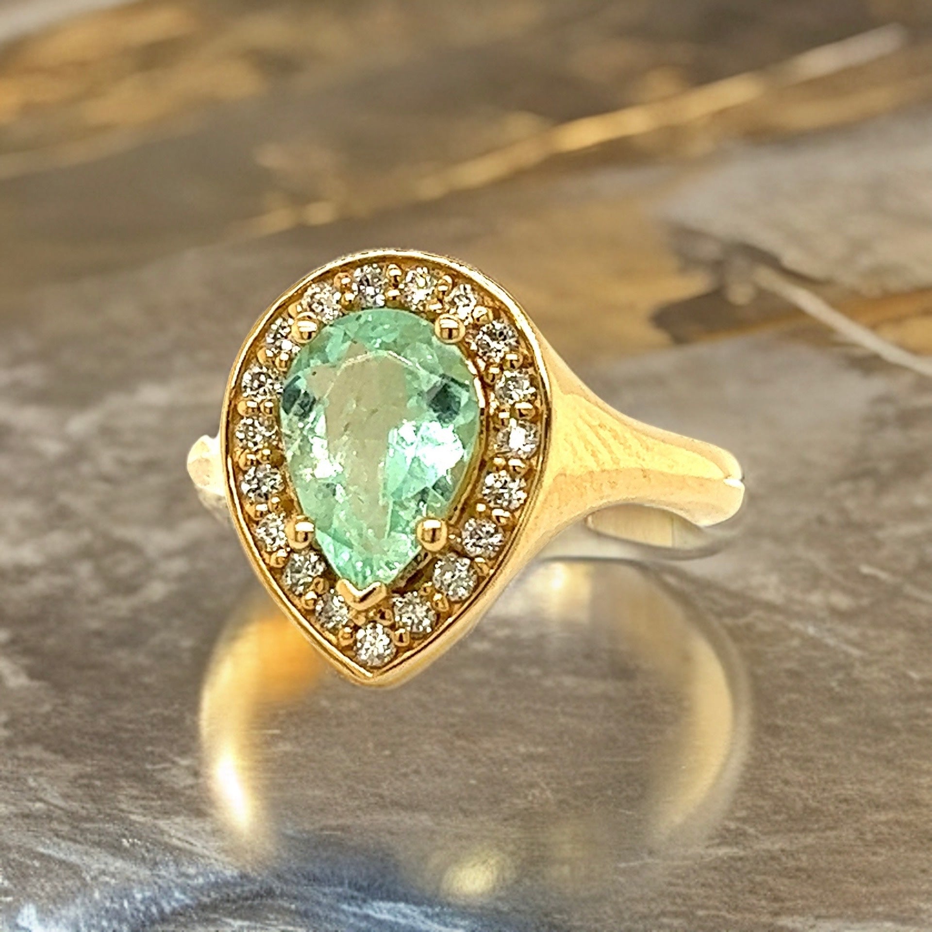 Natural Emerald Diamond Ring Size 6.5 14k Y Gold 1.74 TCW Certified $4,950 216677 - Certified Fine Jewelry