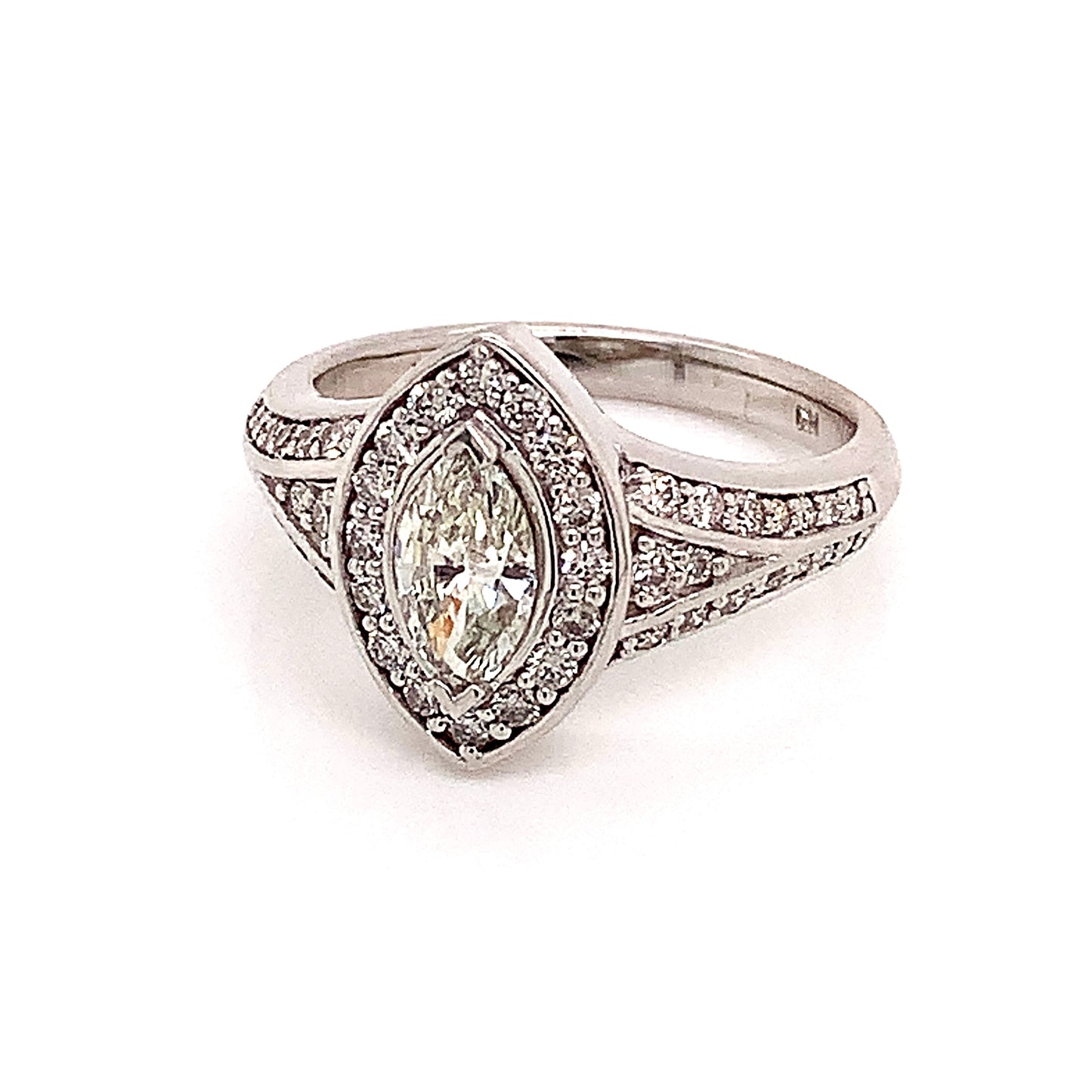 Diamond Ring Size 6.5 14k White Gold 0.45 TCW 4.88g Certified $5,950 120603 - Certified Fine Jewelry