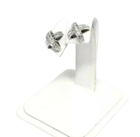 Diamond Stud Earrings 14k Gold"X" Certified $995 820694 - Certified Fine Jewelry