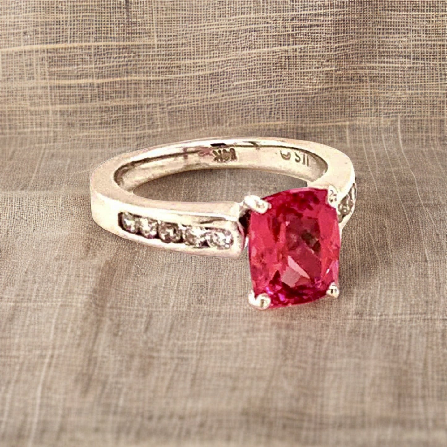 Diamond Rubellite Tourmaline Ring 3 TCW 14k Gold Certified $3,450 912277 - Certified Fine Jewelry