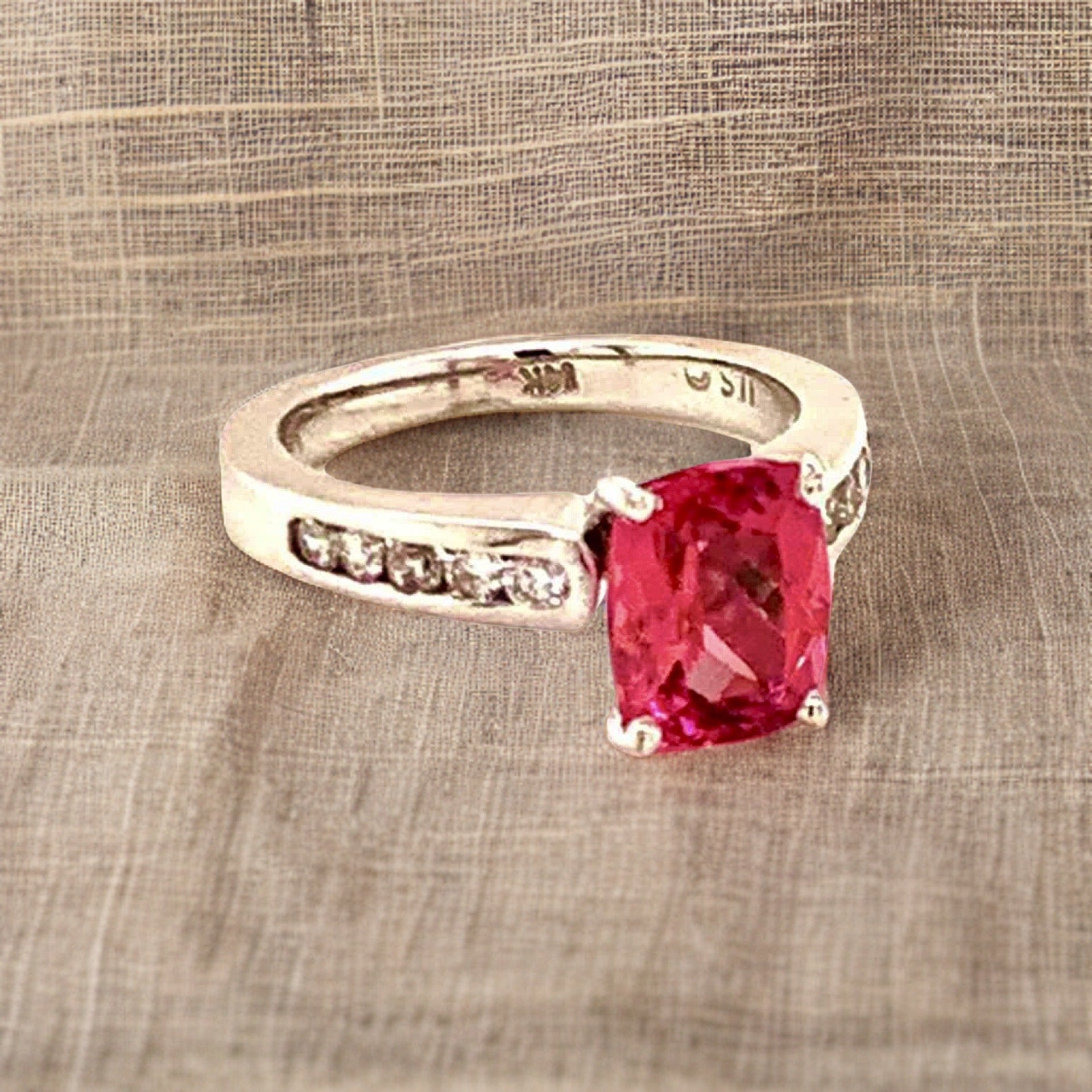 Diamond Rubellite Tourmaline Ring 3 TCW 14k Gold Certified $3,450 912277 - Certified Fine Jewelry