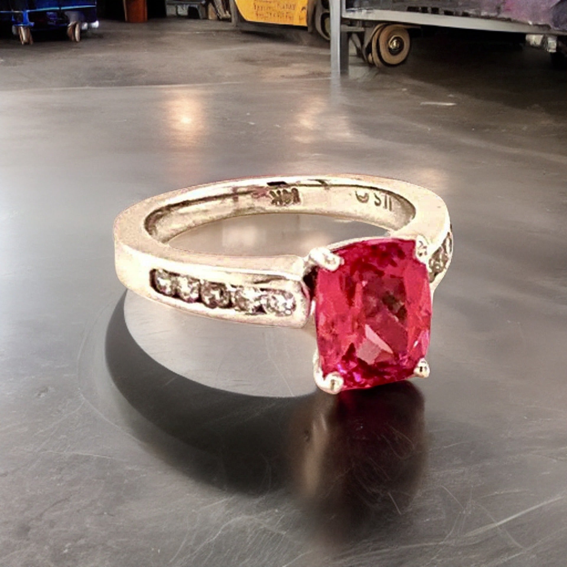 Diamond Rubellite Tourmaline Ring 3 TCW 14k Gold Certified $3,450 912277 - Certified Fine Jewelry