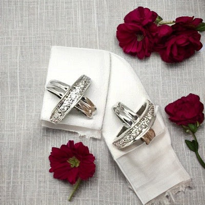 Diamond Stud Earrings 14k Gold"X" Certified $995 820694 - Certified Fine Jewelry