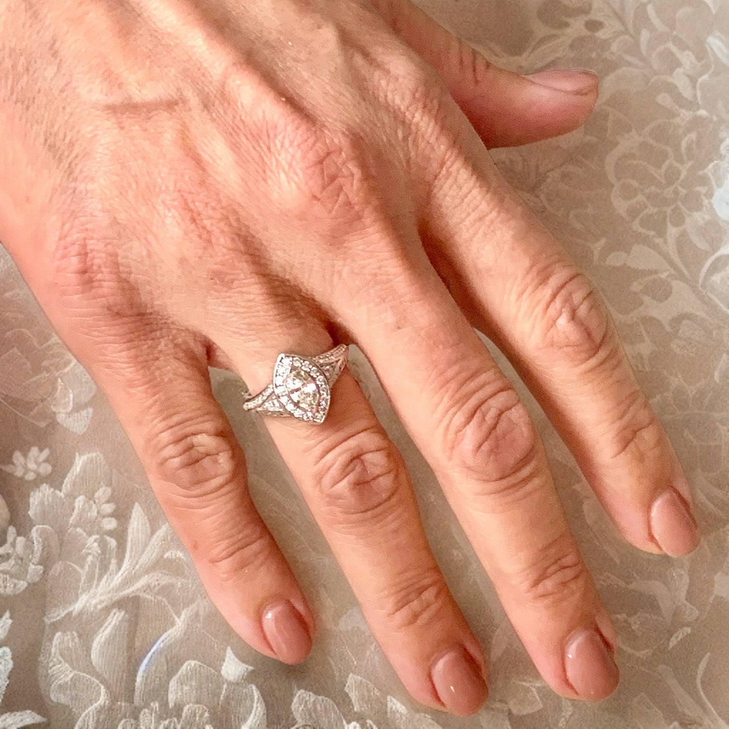 Diamond Ring Size 6.5 14k White Gold 0.45 TCW 4.88g Certified $5,950 120603 - Certified Fine Jewelry