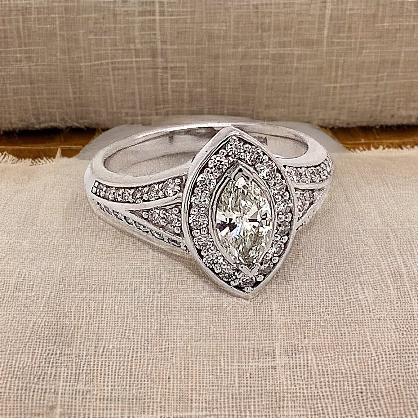 Diamond Ring Size 6.5 14k White Gold 0.45 TCW 4.88g Certified $5,950 120603 - Certified Fine Jewelry