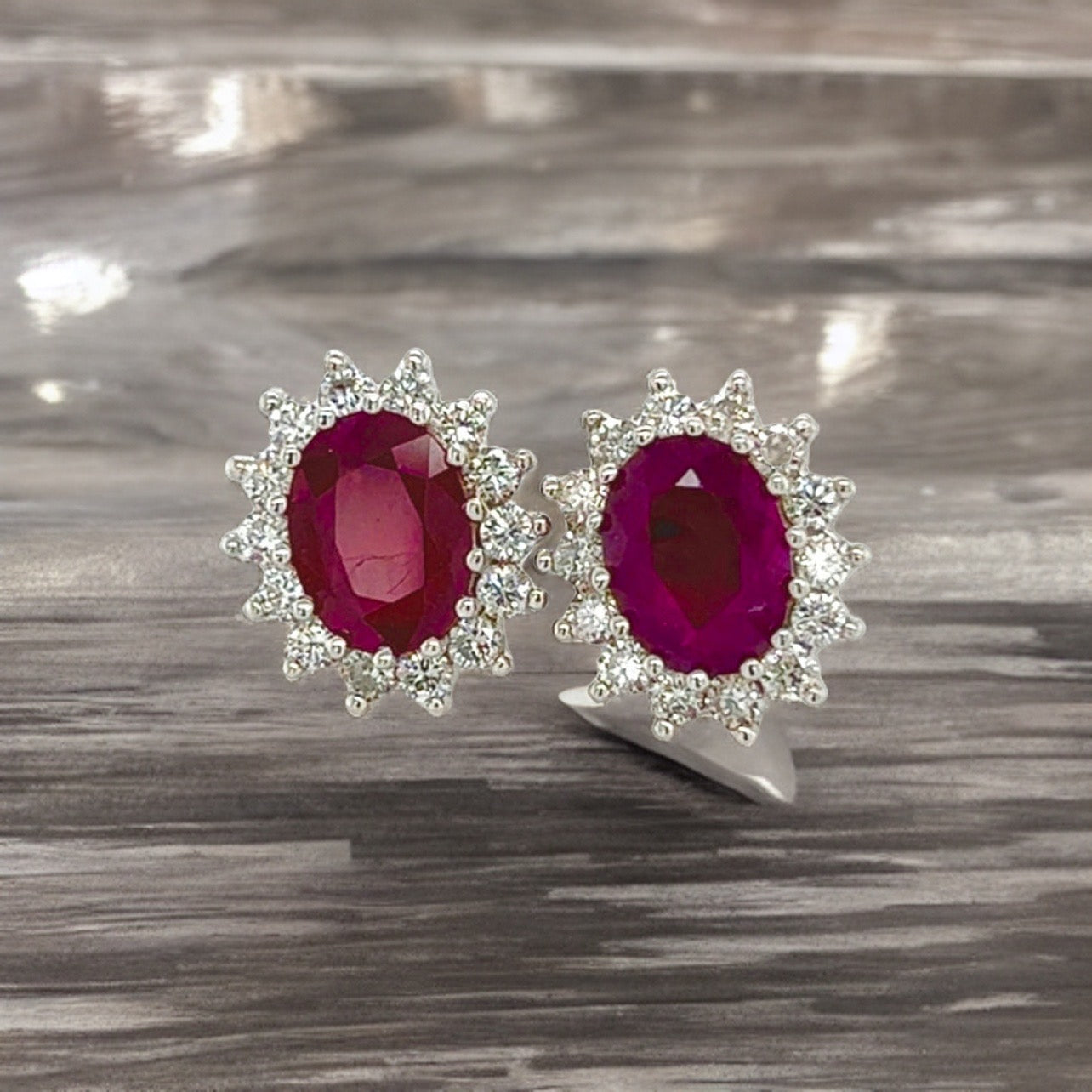 Natural Ruby Diamond Earrings 14k Gold 4.04 TCW Certified $5,250 215094 - Certified Fine Jewelry